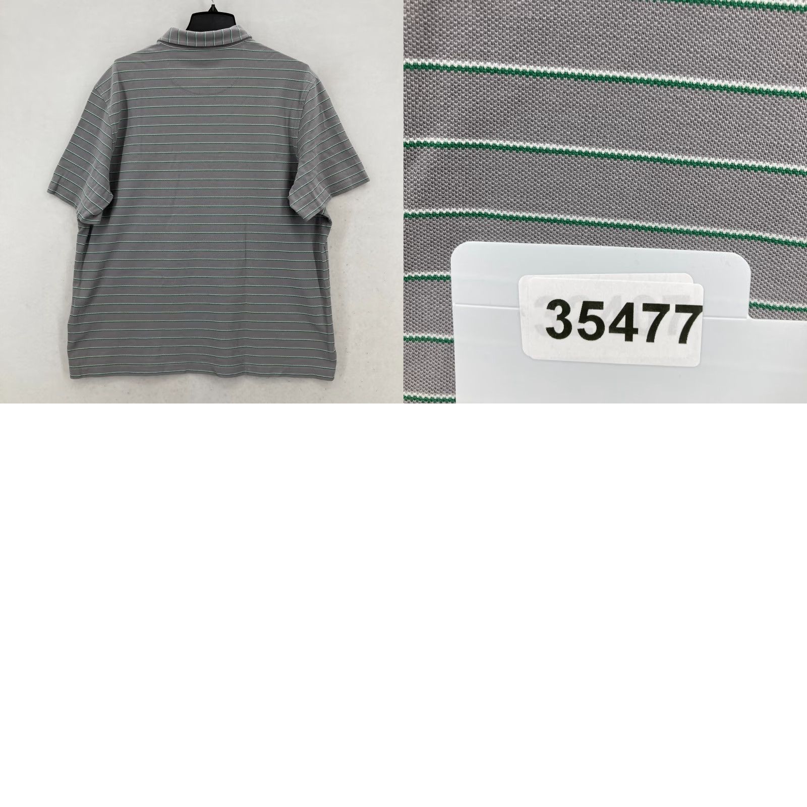 UNTUCKit UNTUCKit Argot Polo Shirt Mens 2XL Gray Striped Short Sleeve Pima Cotton Preppy Size US XXL / EU 58 / 5 - 9 Thumbnail
