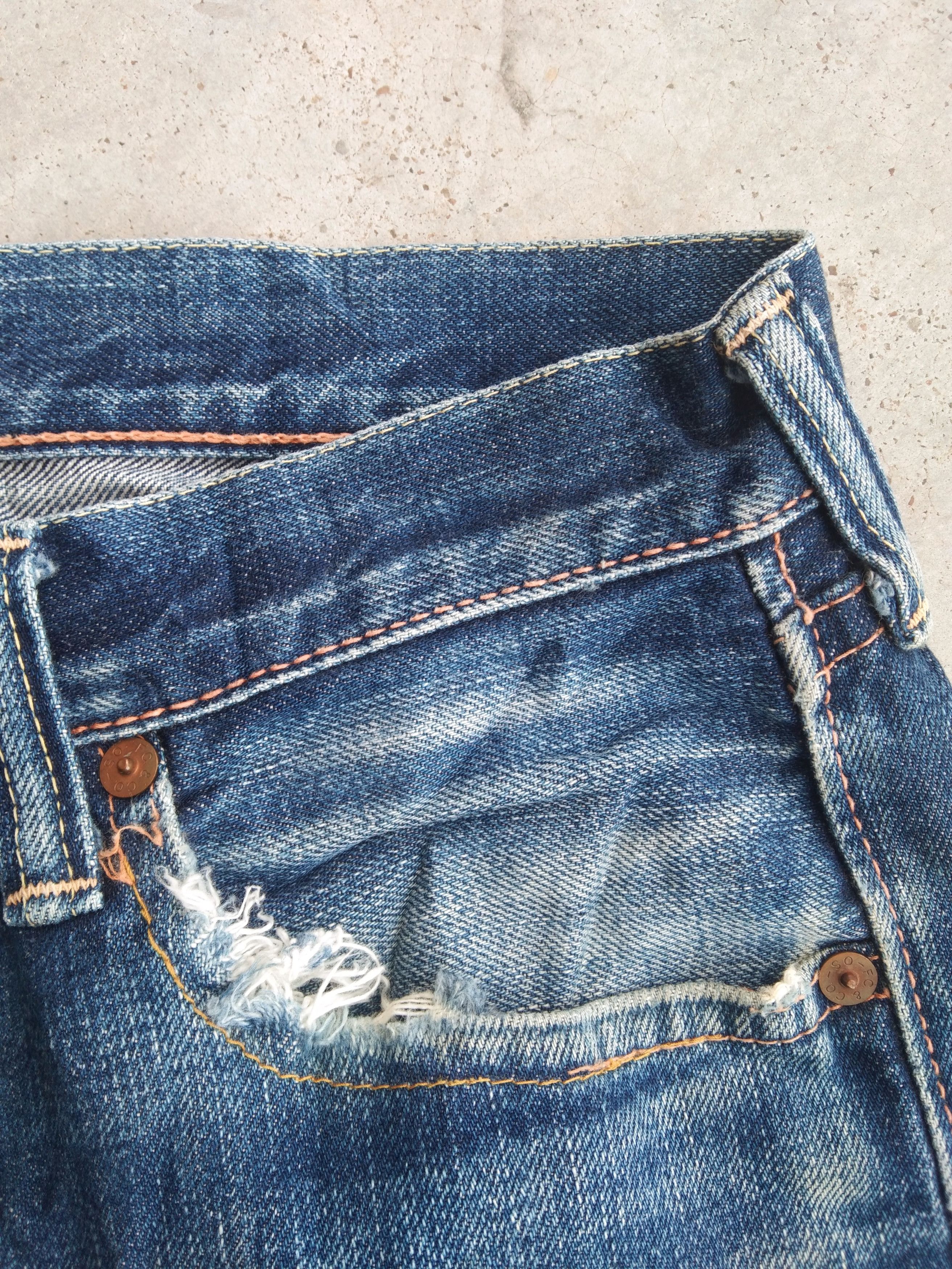 Full Count & Co. Vintage Full Count Selvedge Distressed Redline Jeans 29x31 Size US 29 - 9 Thumbnail