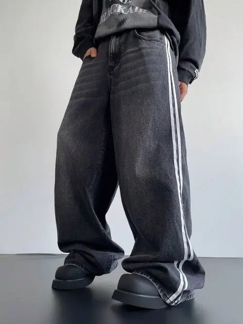 Jean Hayama x Katou Retro Y2k Denim Jeans Wide Leg Striped Size US 32 / EU 48 - 6 Thumbnail