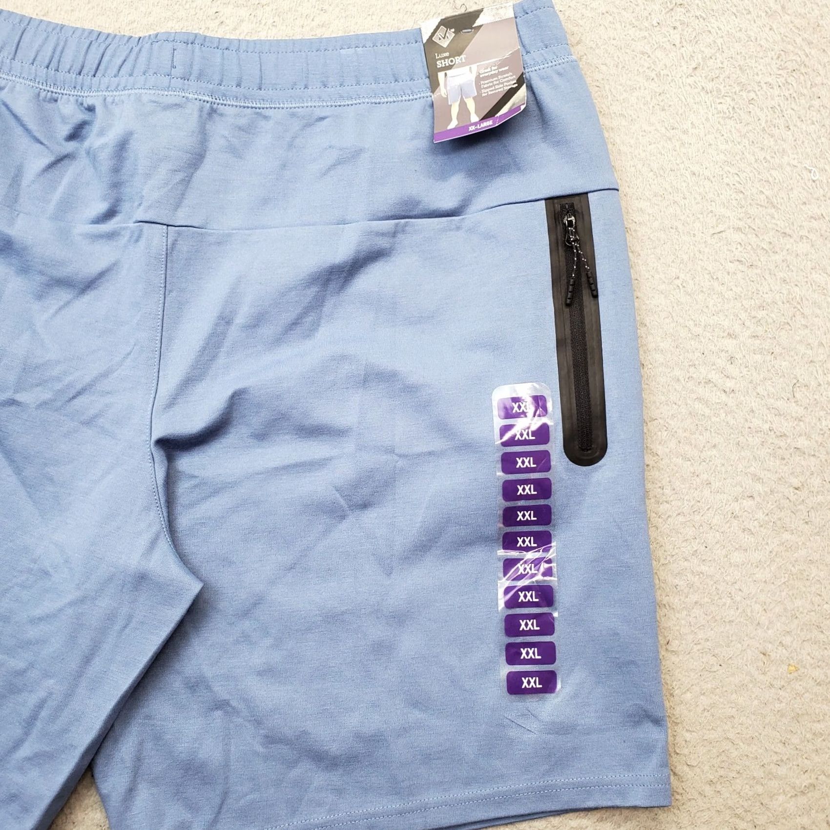 Vintage Member's Mark Everyday Shorts Mens 2XL Blue Premium Stretch Comfort Zip Pockets Size US 39 - 7 Thumbnail
