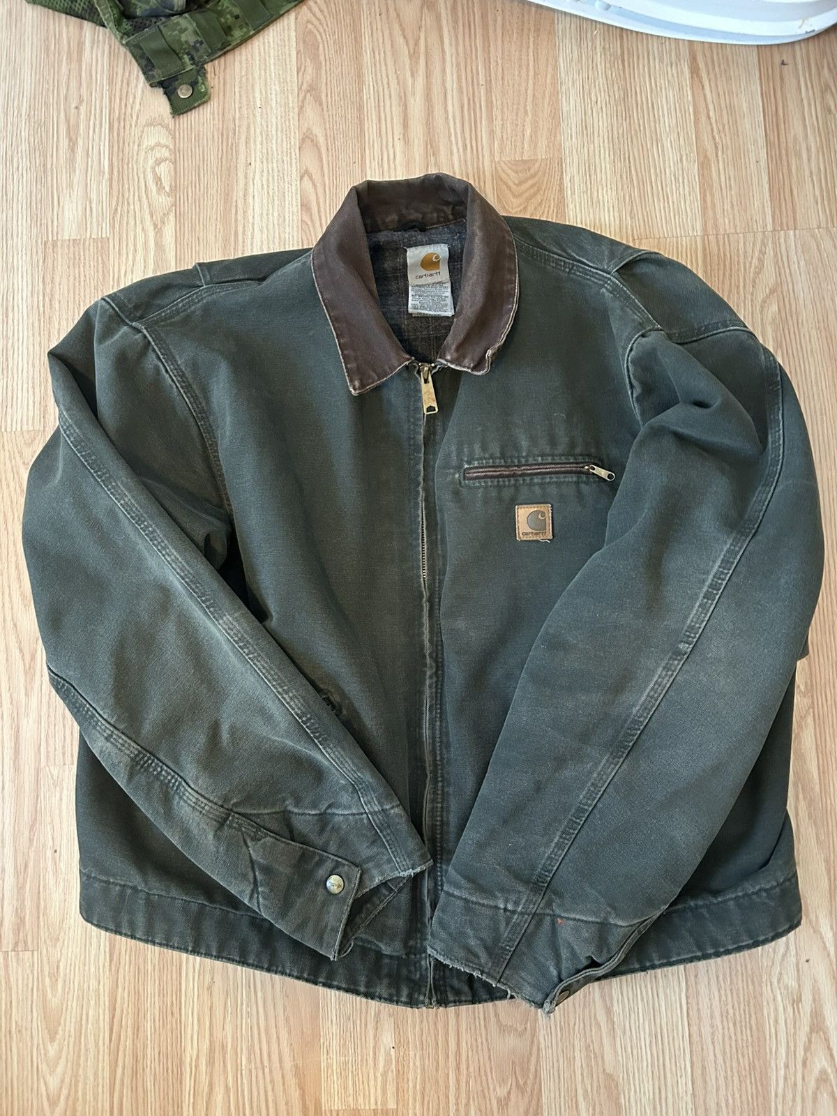 Carhartt × Vintage Carhart jacket, J97 MOS, faded green moss, 2XL Size US XXL / EU 58 / 5 - 1 Thumbnail