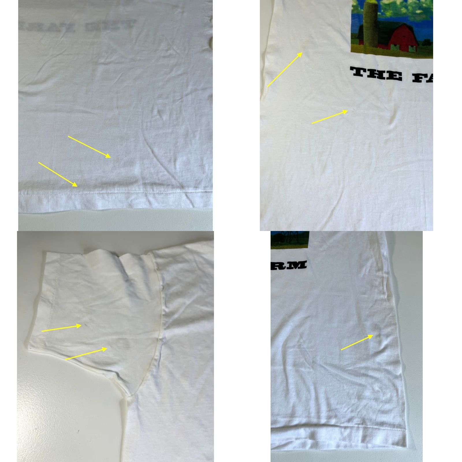 Fruit Of The Loom Fruit of the Loom T-Shirt 90s USA Monuments of America White XL Vintage Unisex Adults Boys Girls Mens Womens Size US XL / EU 56 / 4 - 8 Thumbnail