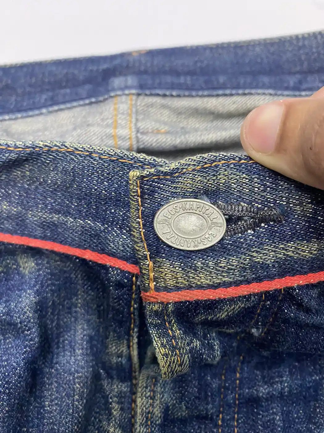 Kapital 🔥KAPITAL LEGS SELVEDGE DISTRESSED DENIM JEANS Size US 30 / EU 46 - 14 Thumbnail