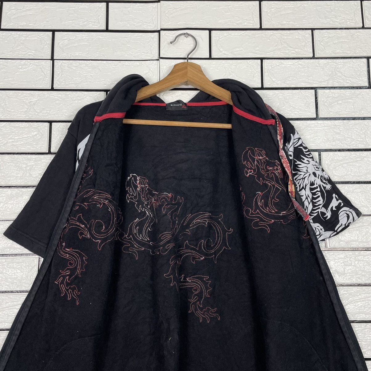 Japanese Brand M. Board Dragon Sukajan Short Sleeve Hoodie Size US M / EU 48-50 / 2 - 13 Thumbnail