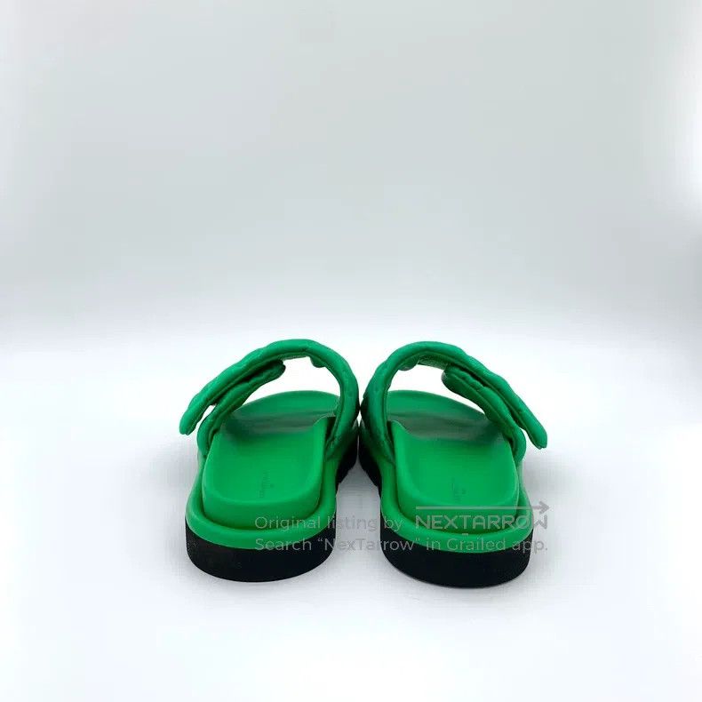 Louis Vuitton Louis Vuitton Green logo presbyopic embossed flat slippers Size US 5.5 / IT 35.5 - 4 Thumbnail