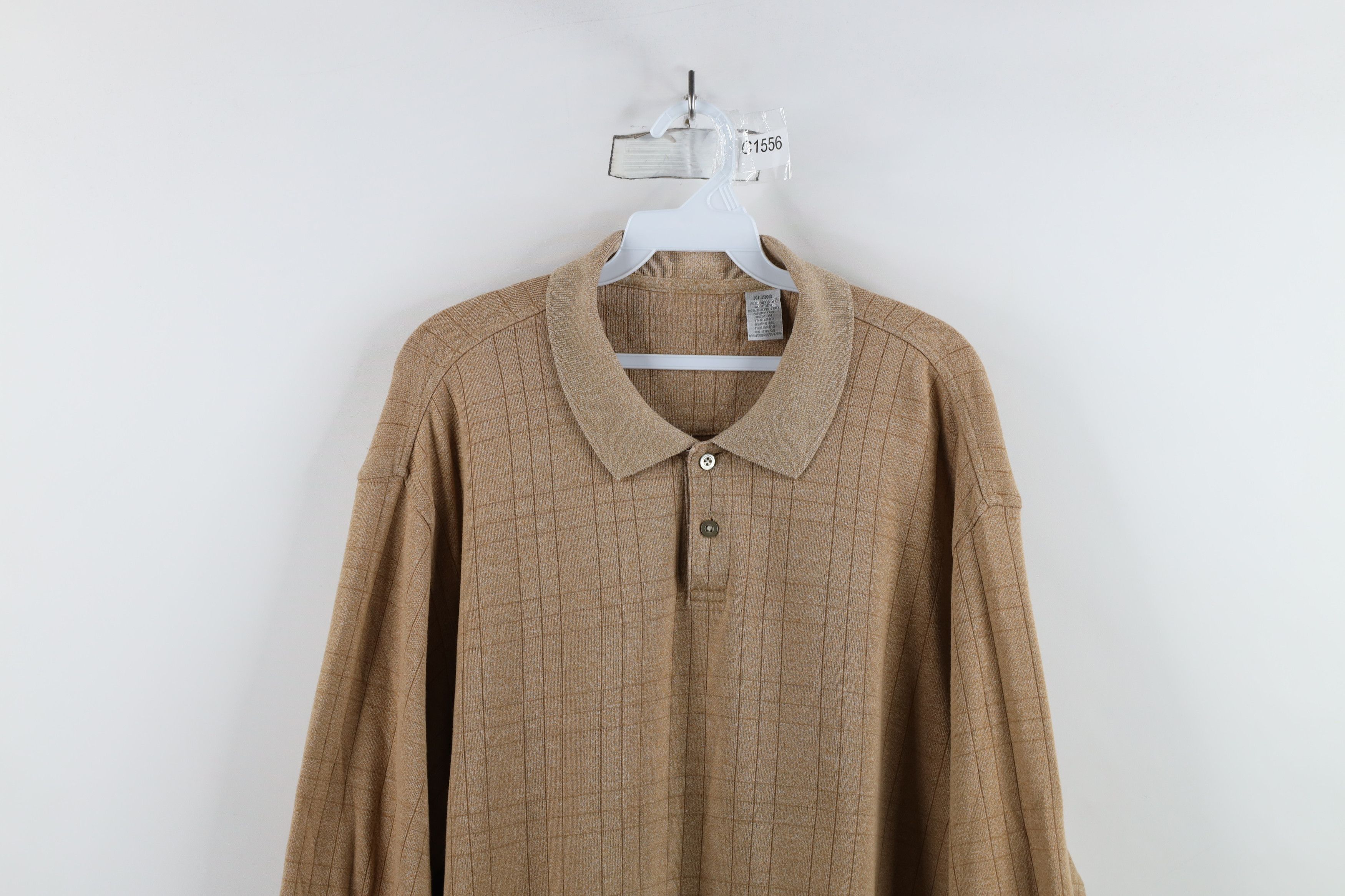 Vintage 90s Streetwear Fit Knit Long Sleeve Rugby Polo Shirt