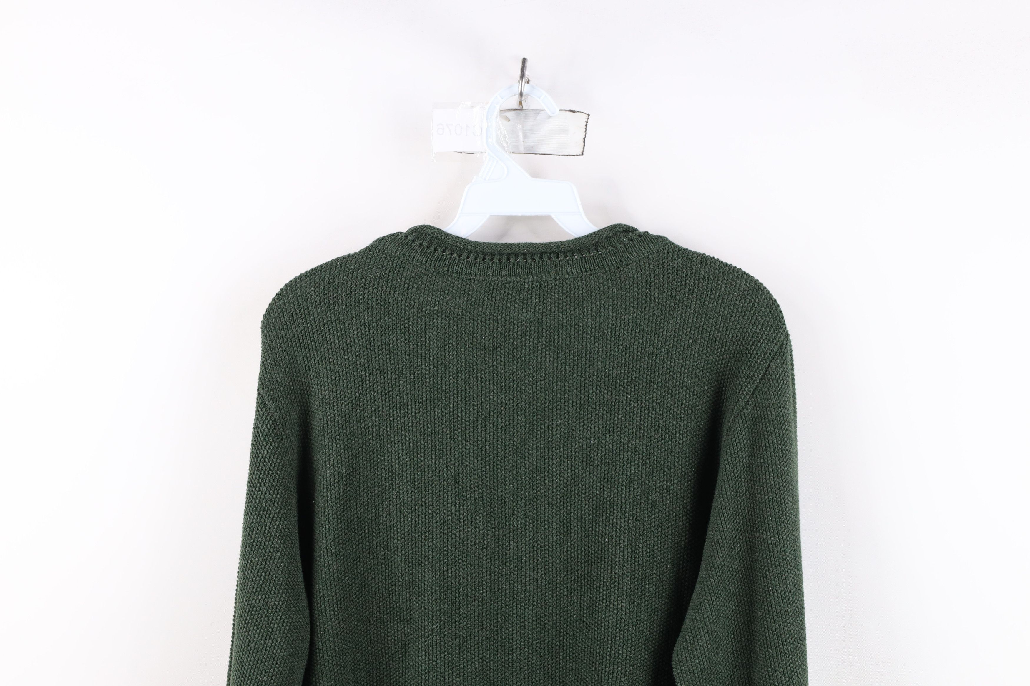 Vintage Vintage 90s Streetwear Thermal Marled Knit Sweater Green USA Size M / US 6-8 / IT 42-44 - 10 Thumbnail