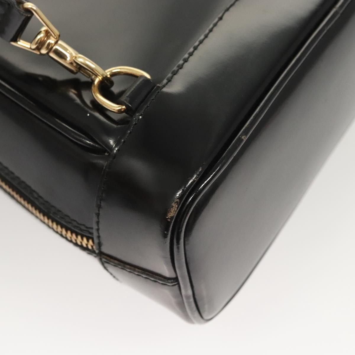 Gucci GUCCI Bamboo Shoulder Bag Enamel Black Gold 007 2113 007 Size ONE SIZE - 12 Thumbnail