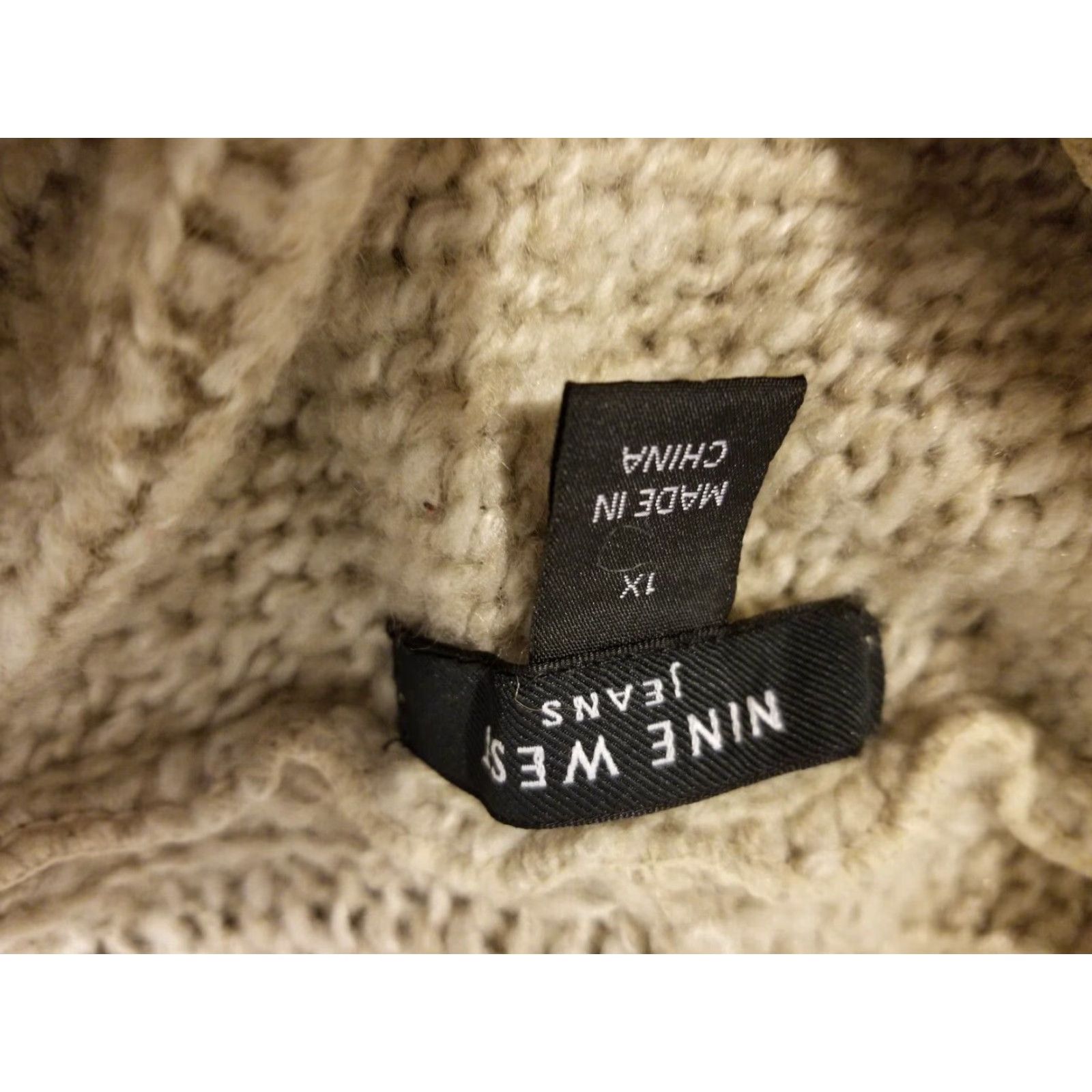 Nine West Womens Nine West Poncho Jacket XL Beige Khaki Cotton Poncho Jacket Womens XL Beige Nine West Poncho Jacket XL Beige Cotton Size XL / US 12-14 / IT 48-50 - 2 Thumbnail