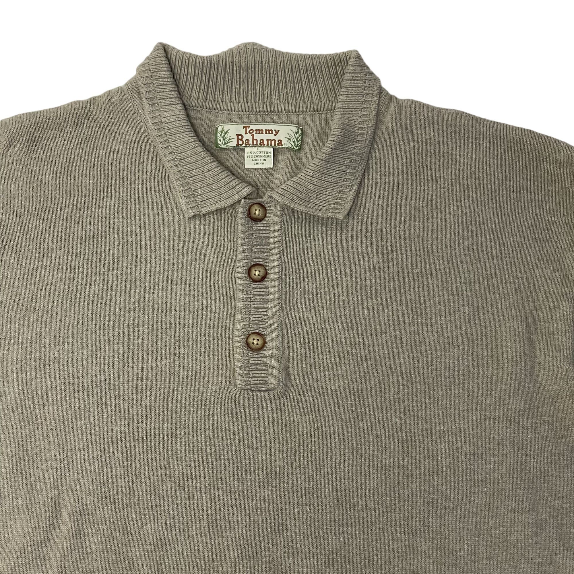 Tommy Bahama Vtg Tommy Bahama KNIT 1/4 Btn Collared CASHMERE Sweater Size US L / EU 52-54 / 3 - 2 Thumbnail