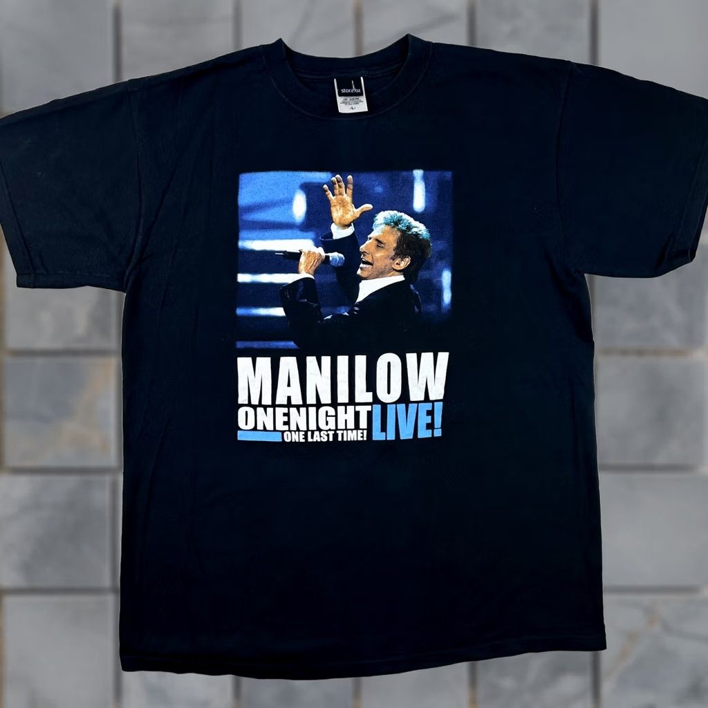 Vintage VINTAGE BARRY MANILOW ONE NIGHT ONE LAST TIME CONCERT T-Shirt LARGE tour 2004 Mens Size US L / EU 52-54 / 3 - 1 Thumbnail