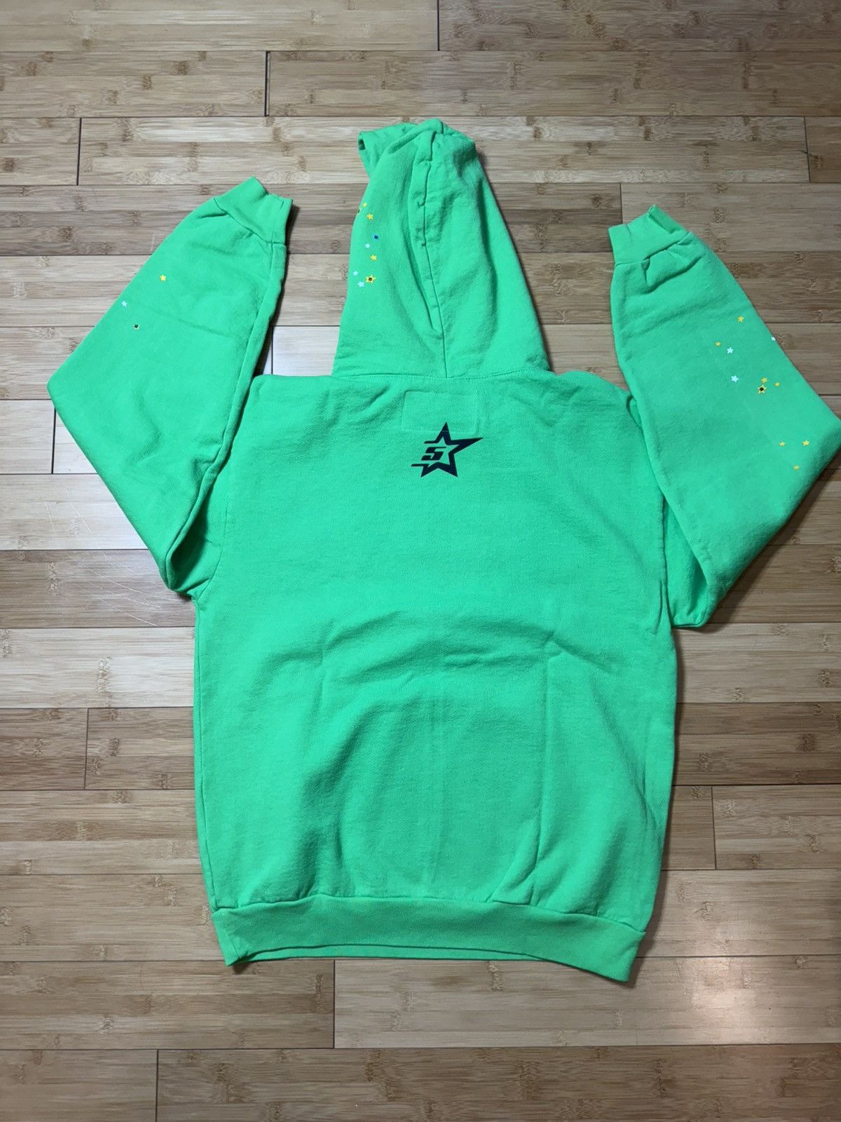 Sp5der SP5DER RHINESTONE PUNK V2 HOODIE GREEN - SIZE L Size US L / EU 52-54 / 3 - 6 Thumbnail