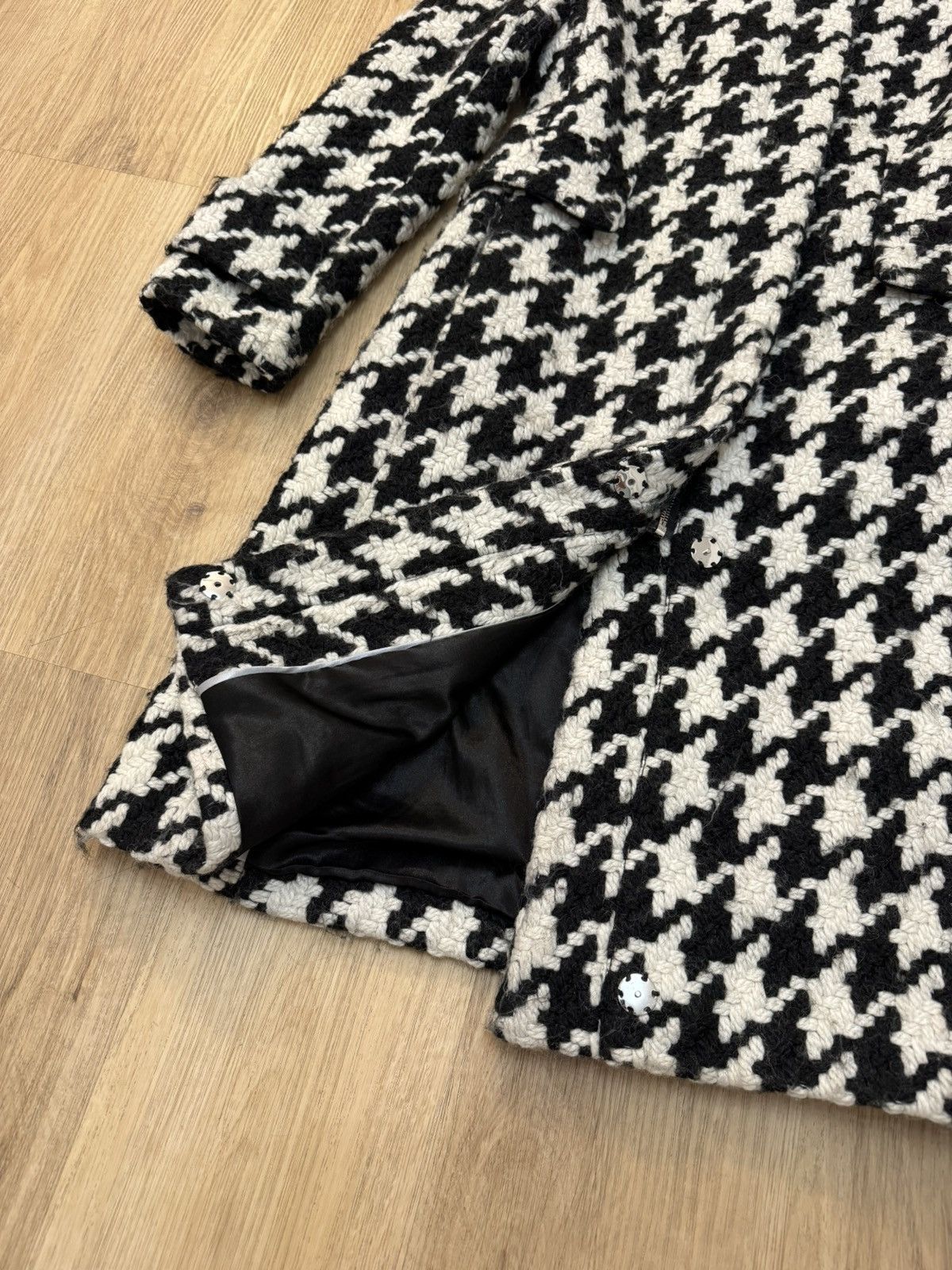 Calvin Klein Calvin Klein Houndstooth Coat Wool Acrylic Black White 2 S Size S / US 4 / IT 40 - 7 Thumbnail