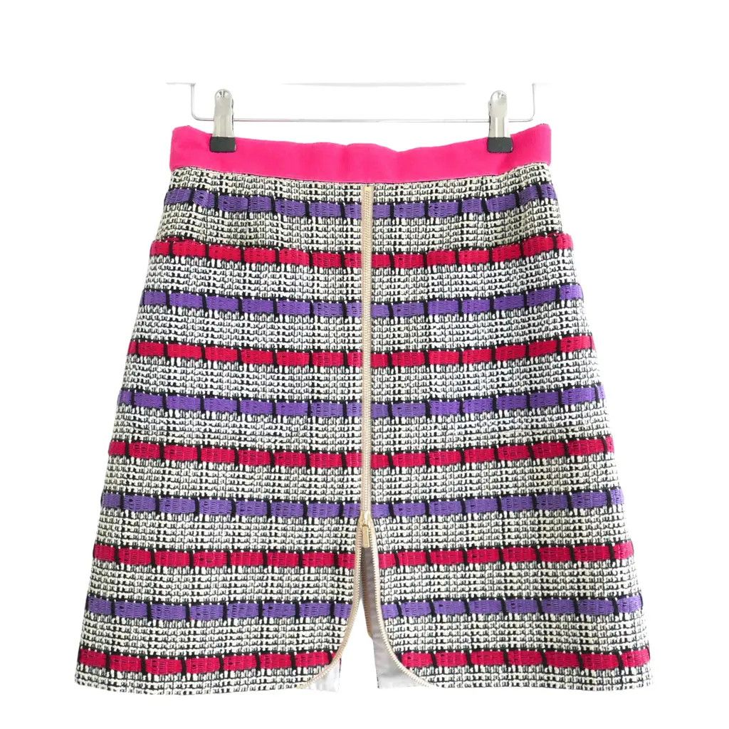 Chanel Chanel Spring 2017 Fantasy Tweed Zip & Velcro Detail Skirt Size 27" / US 4 / IT 40 - 1 Thumbnail