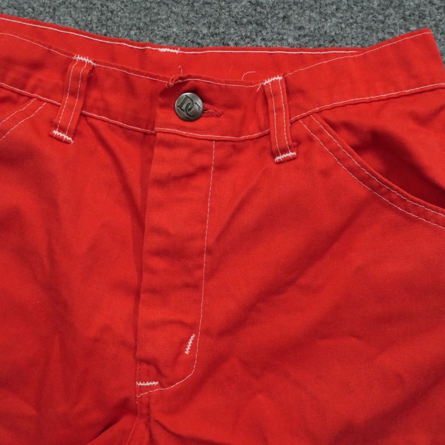 Vintage VINTAGE Dee Cee Shorts Womens 30 Orange Red Work Wear Talon 80s Size 28" / US 6 / IT 42 - 2 Thumbnail