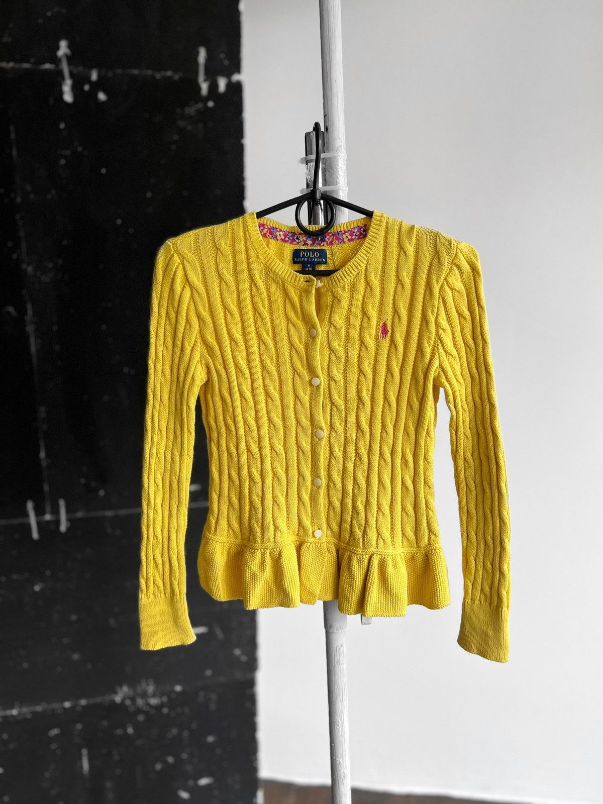 Polo Ralph Lauren Polo Ralph Lauren Yellow Long Sleeve Cardigan Sweater Shirt Size XXS / US 00 / IT 34 - 1 Thumbnail