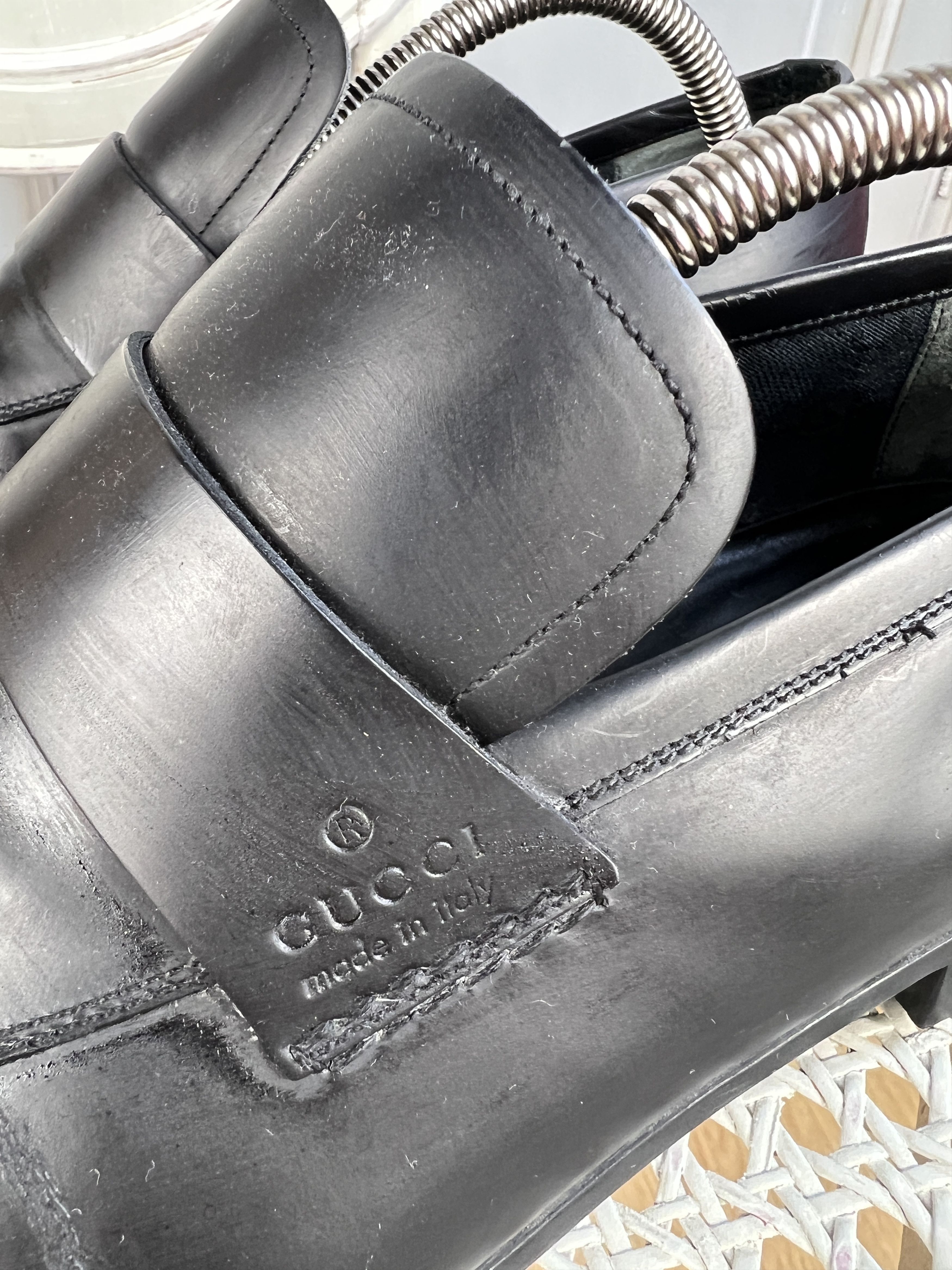 Gucci GUCCI LEATHER CASUAL LOAFERS SHOES BLACK SIZE 9 Size US 9 / EU 42 - 4 Thumbnail
