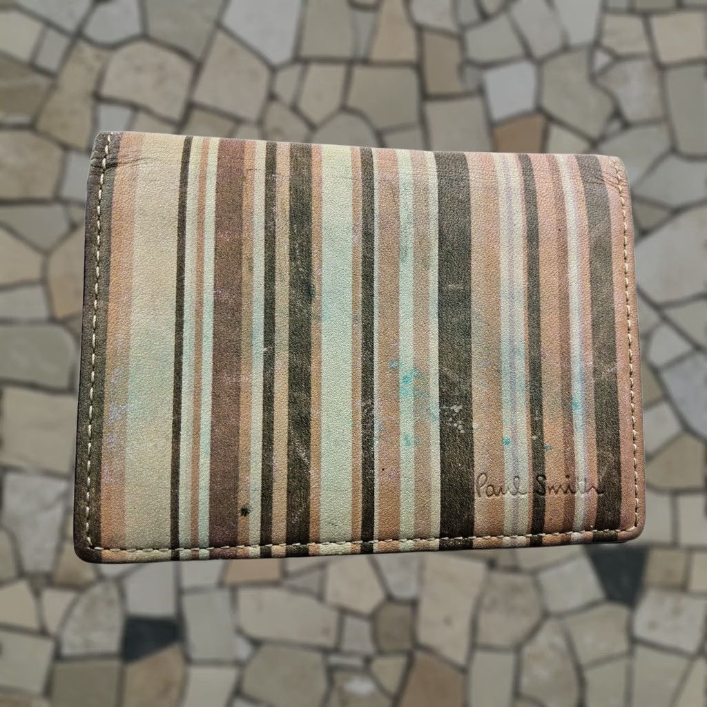 Paul Smith Paul Smith Wallet Striped Leather Bifold Card Multicolor Men Wallet Cardholder Mens Size ONE SIZE - 1 Thumbnail