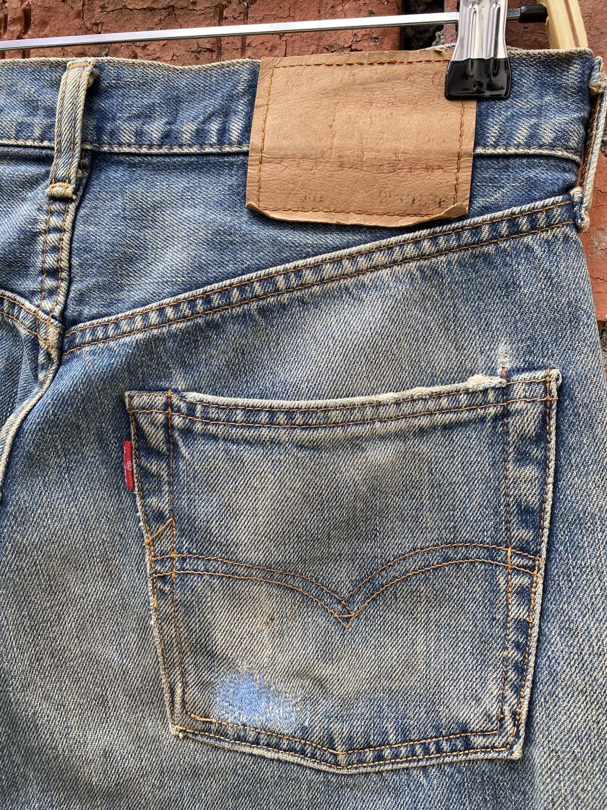 Levi's × Levi's Vintage Clothing × Vintage W30x28.5 vintage levi's 502 redline big E distresed Size US 30 / EU 46 - 3 Thumbnail