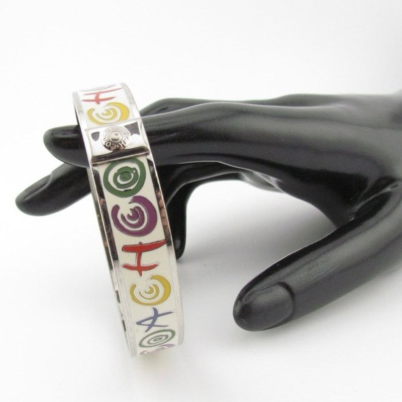 Coach Coach Multicolor Signature Enamel Bangle Bracelet SilverTone Size ONE SIZE - 2 Thumbnail