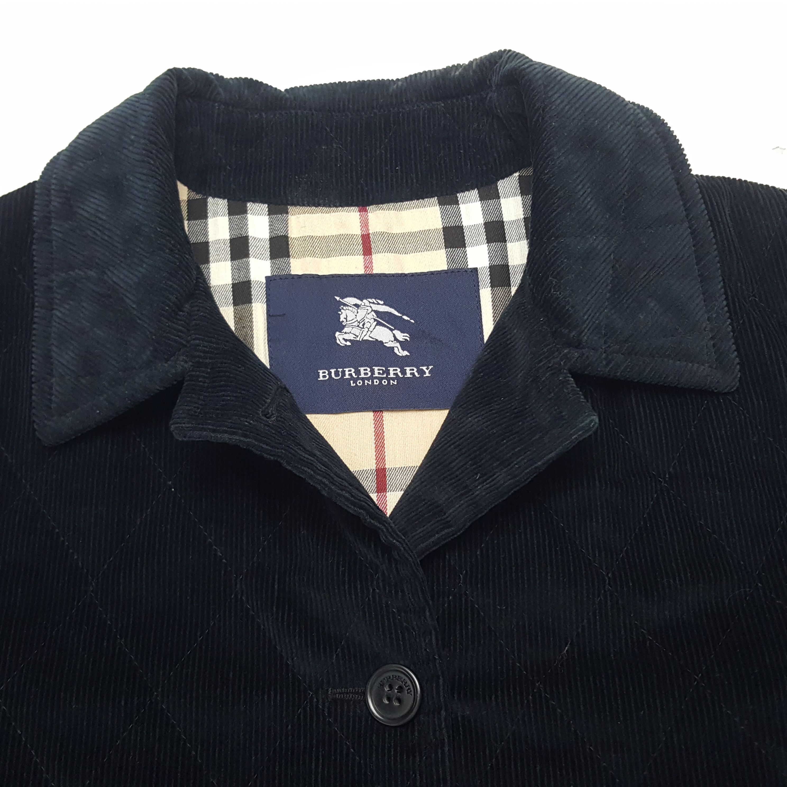 Burberry × Vintage Vintage Burberry London Velvet Custom Logo Button Up Jacket Size S / US 4 / IT 40 - 5 Thumbnail