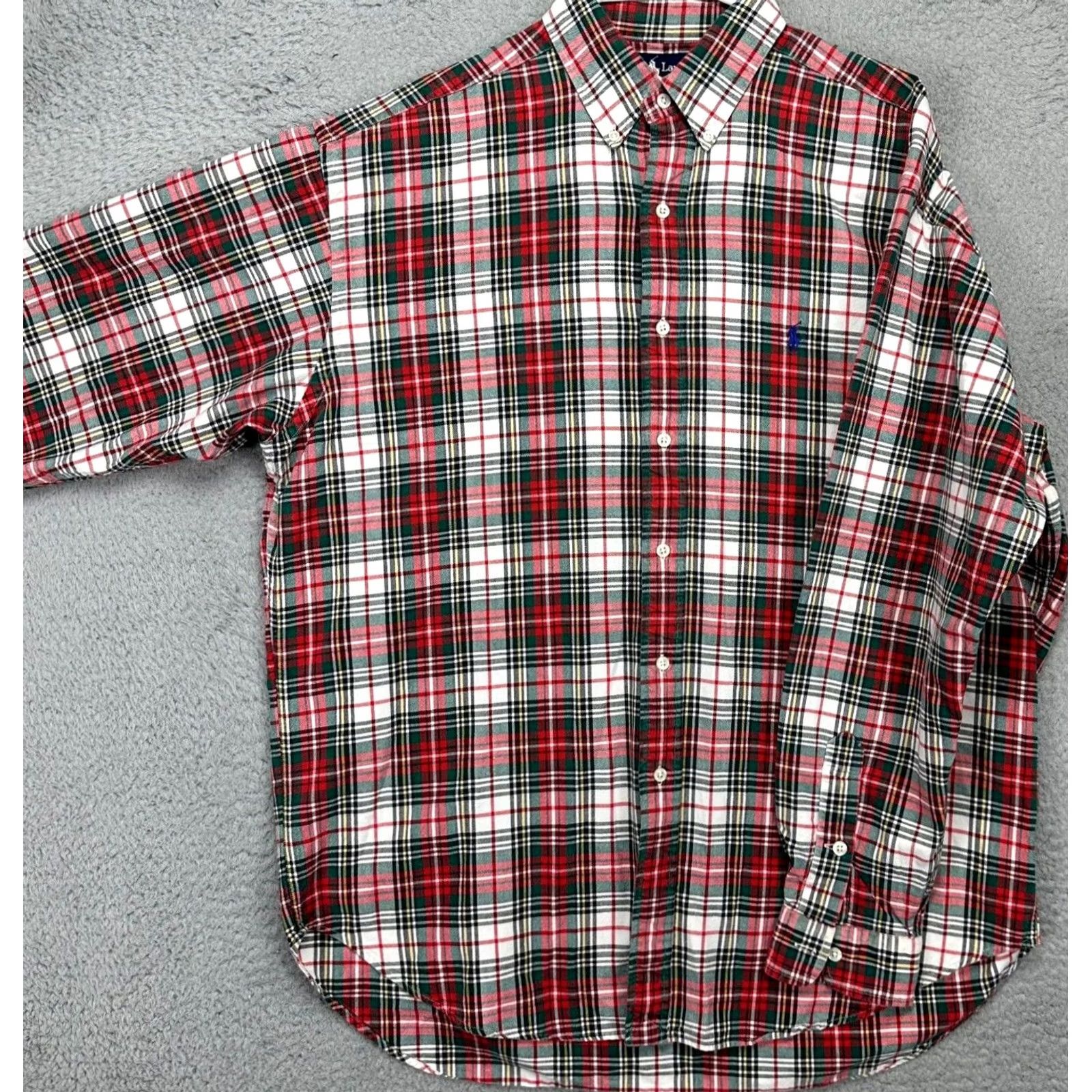 Ralph Lauren Ralph Lauren Shirt Adult Large Blaire Red Plaid Button-Down Cotton Mens Size US L / EU 52-54 / 3 - 3 Thumbnail