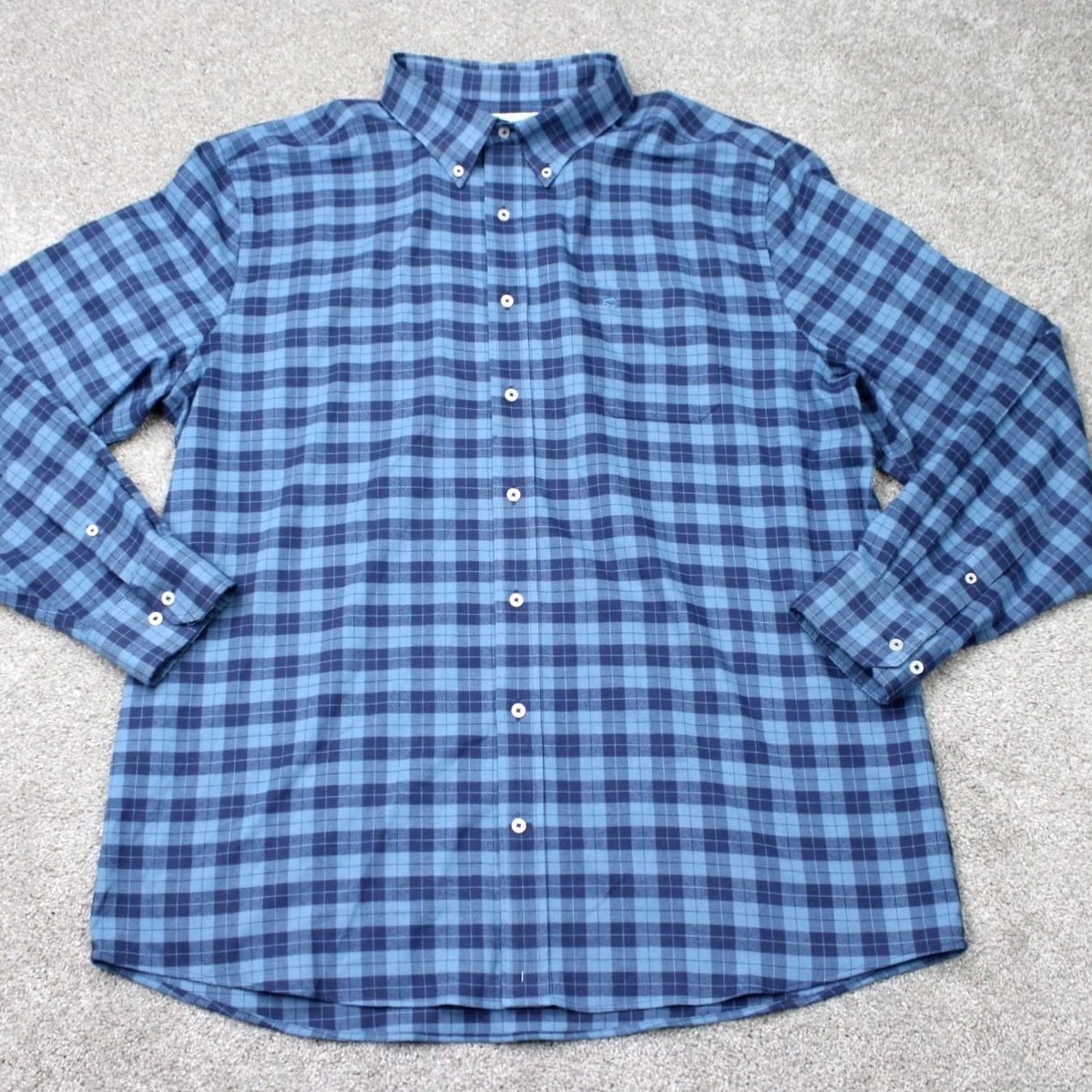 Southern Tide Southern Tide Shirt Mens 2XL XXL Blue Intercoastal Nylon Stretch Long Sleeve Button-Up Plaid Ch I Blue Mens 2XL XXL Shirt Size US XXL / EU 58 / 5 - 2 Thumbnail