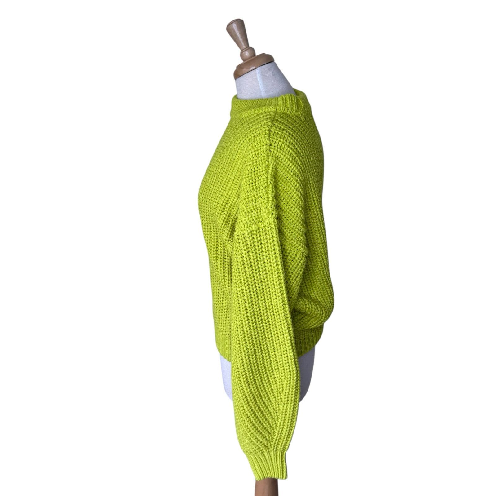 Show Me Your MuMu SHOW ME YOUR MUMU Bailey Sweater Lime Green Knit Large Size L / US 10 / IT 46 - 7 Thumbnail