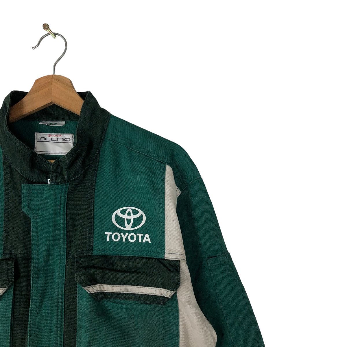 Japanese Brand 🔥90’s VINTAGE OVERALL TOYOTA TECNO WORKER BIG LOGO RACING Size US 32 / EU 48 - 4 Thumbnail