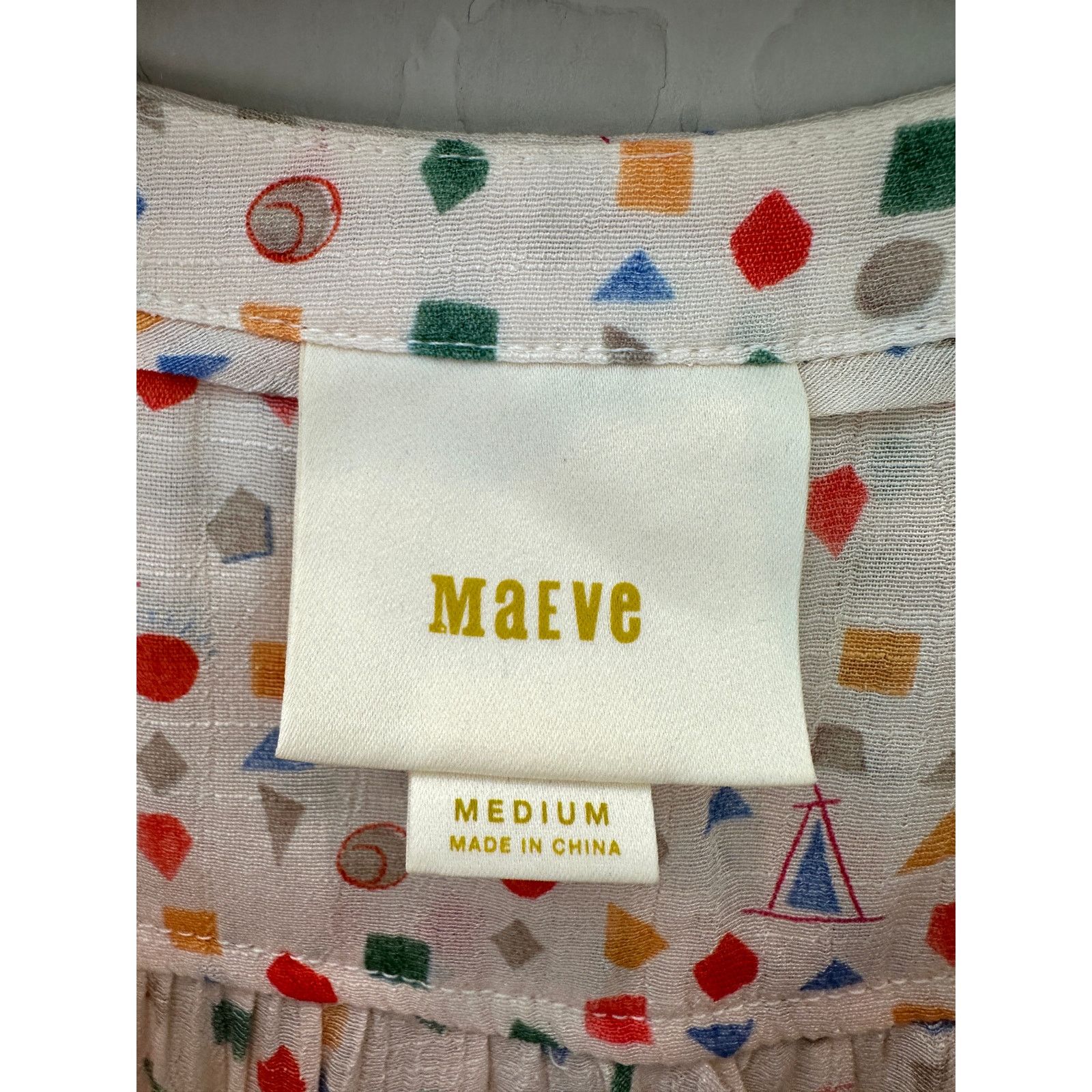 Anthropologie ANTHROPOLOGIE | Maeve Paccia Shapes Geometric Tiered Tunic Size M / US 6-8 / IT 42-44 - 6 Thumbnail