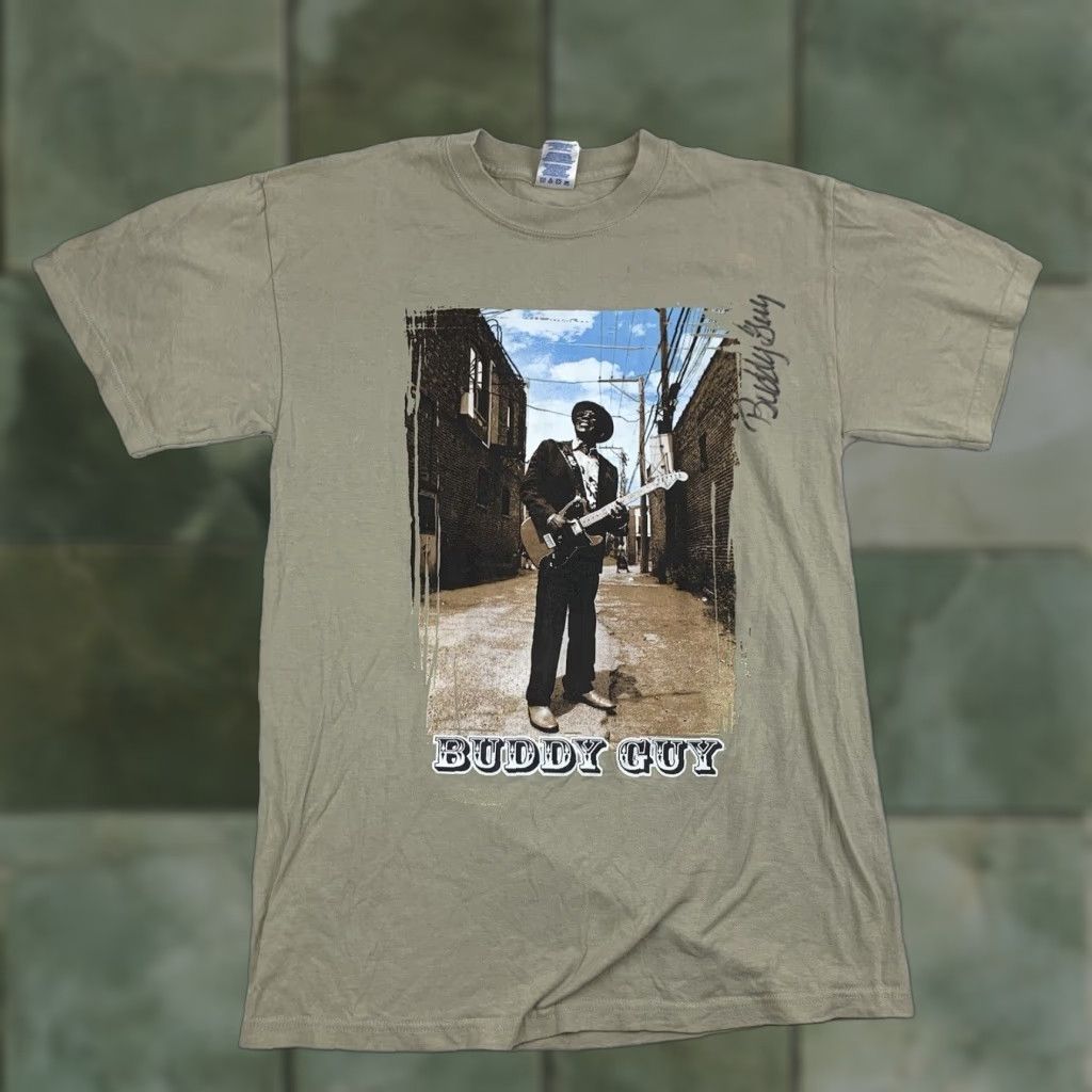 Vintage VINTAGE Buddy Guy Shirt Adult M Tan Signed Blues Singer 2005 Tour Guitar Shirt Blues Music Band Mens M Size US M / EU 48-50 / 2 - 1 Thumbnail