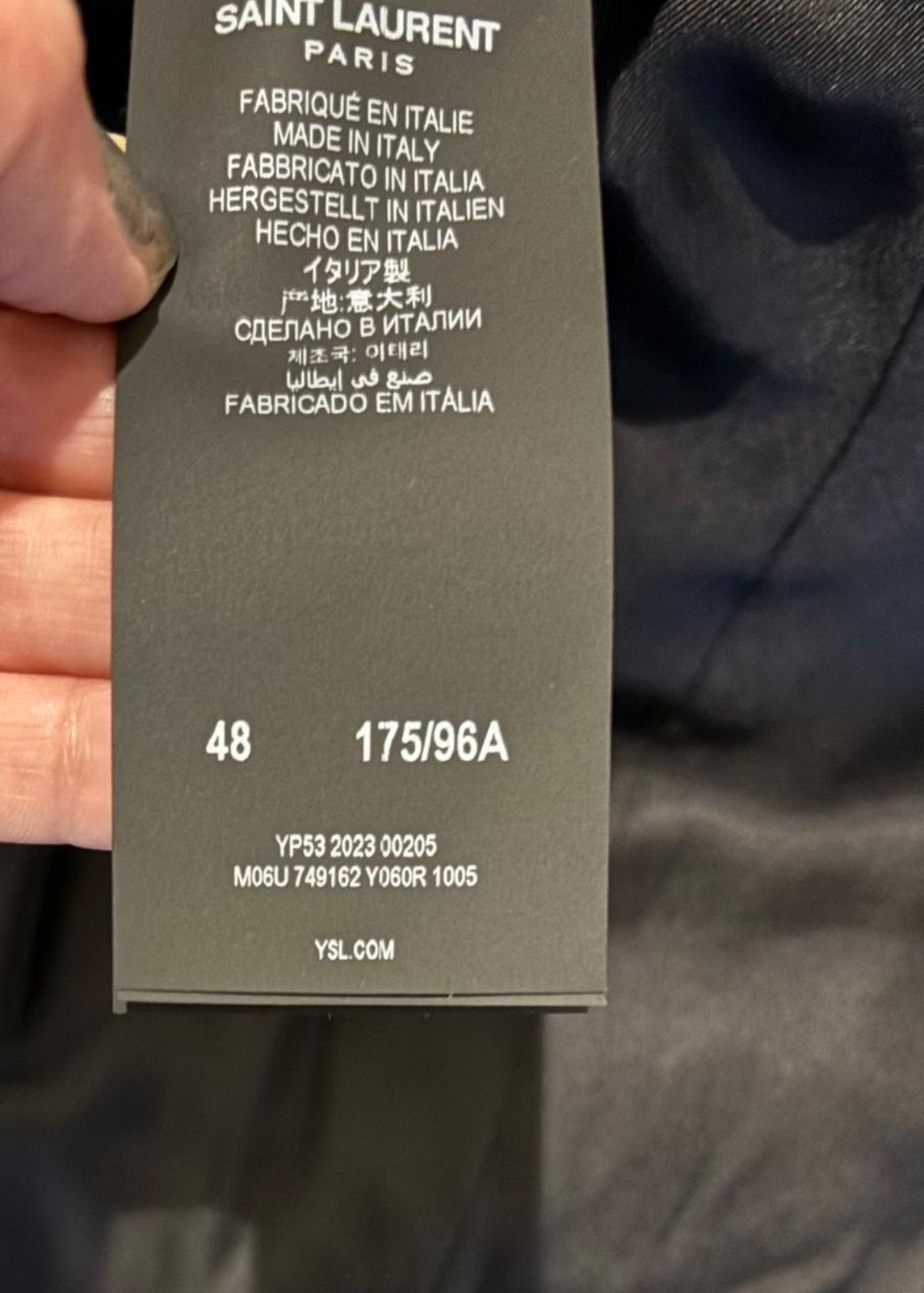 Saint Laurent Paris Manteau Manche Monte Double Noir Profond Coat Size US M / EU 48-50 / 2 - 7 Thumbnail