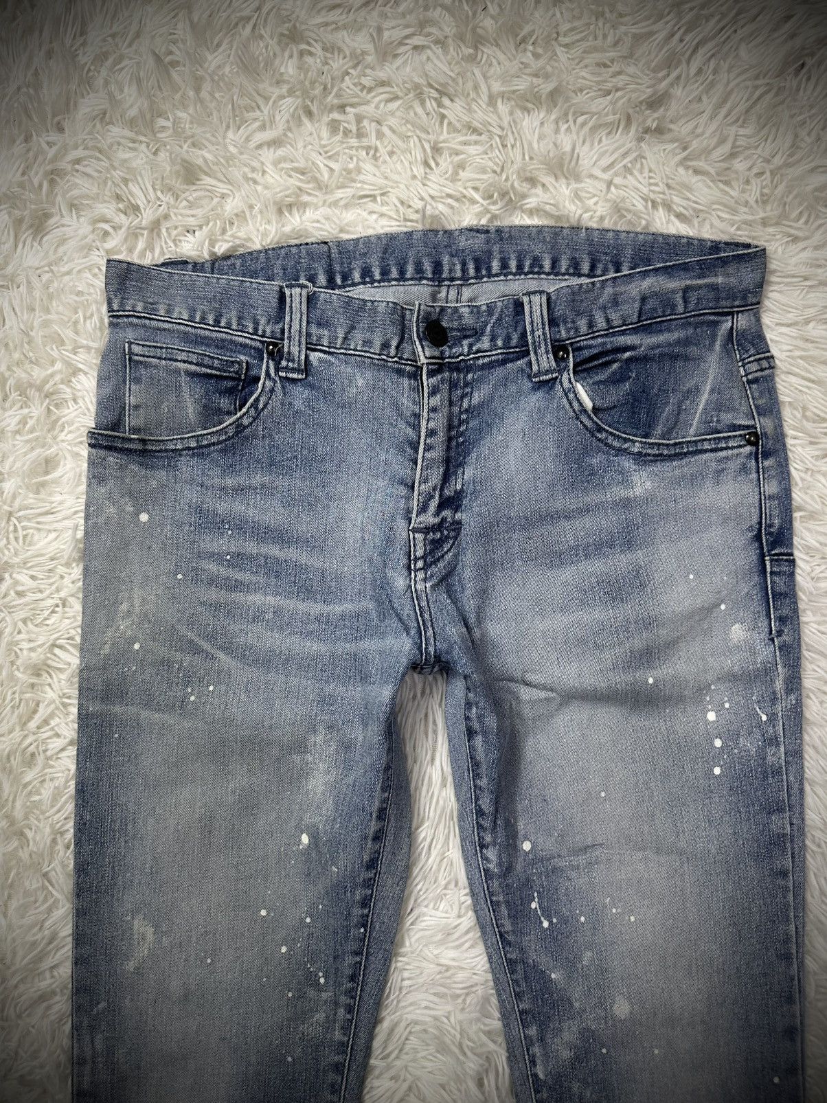 Tornado Mart 💥rare💥 TORNADO MART paint splatter flare punk denim jeans Size US 32 / EU 48 - 4 Thumbnail