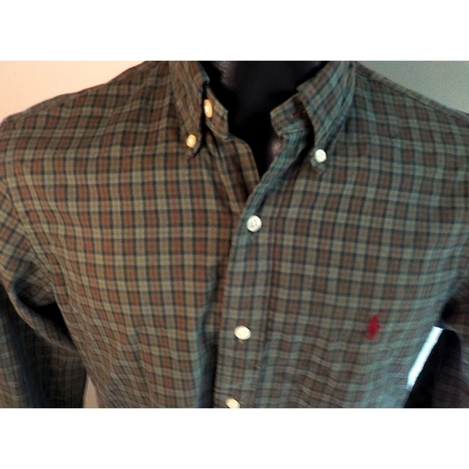 Ralph Lauren VINTAGE Ralph Lauren Button-Down Shirt LS Small 100% Cotton Plaid Green Red Black Yellow Mens Mens Size US S / EU 44-46 / 1 - 2 Thumbnail