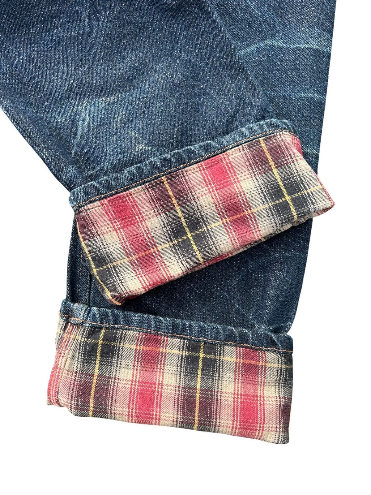 Kapital Flare Double Waist Punk Bondage Japanese Style Denim Jeans Size US 32 / EU 48 - 12 Thumbnail