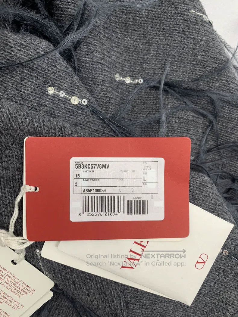 Valentino Valentino Feather embroidered wool pullover Size L / US 10 / IT 46 - 4 Thumbnail
