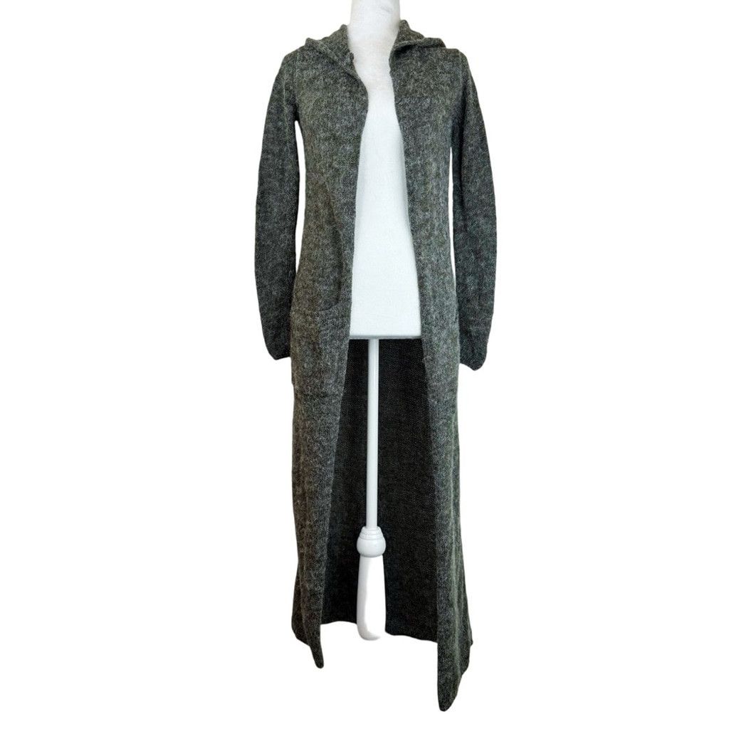 Divided NWOT DIVIDED Women's Long Olive Fuzzy Soft Coatigan Hood XS Size XS / US 0-2 / IT 36-38 - 4 Thumbnail