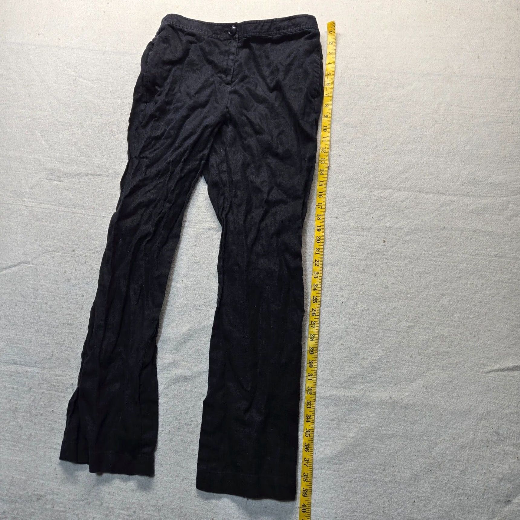 Vintage Kim Rogers Women's Mid-Rise Bootcut Pants Solid Black Rayon Blend Adult 8 Size 30" / US 8 / IT 44 - 7 Thumbnail