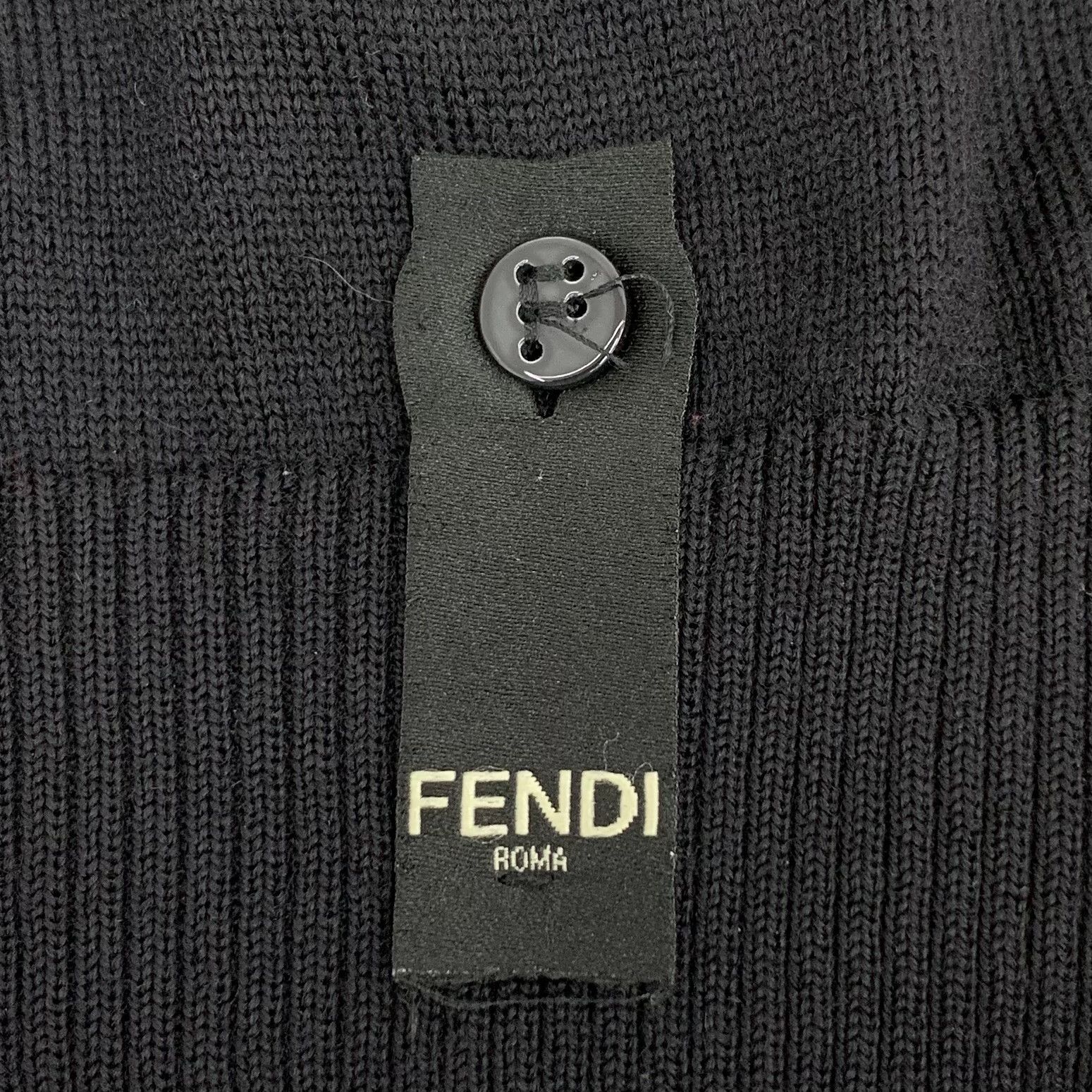 Fendi Fendi FF Collar Wool Knit Black (L) Size US L / EU 52-54 / 3 - 5 Thumbnail