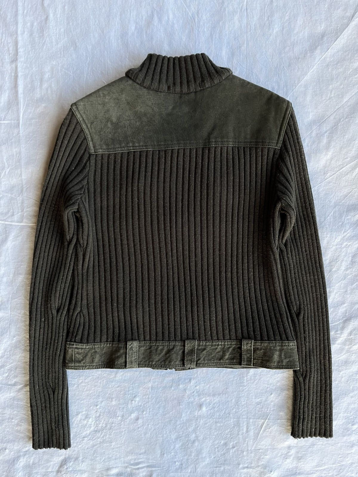 River Island River Island Ribbed Knit & Suede Panel Jacket UK 12 / EU 38 Size XS / US 0-2 / IT 36-38 - 5 Thumbnail