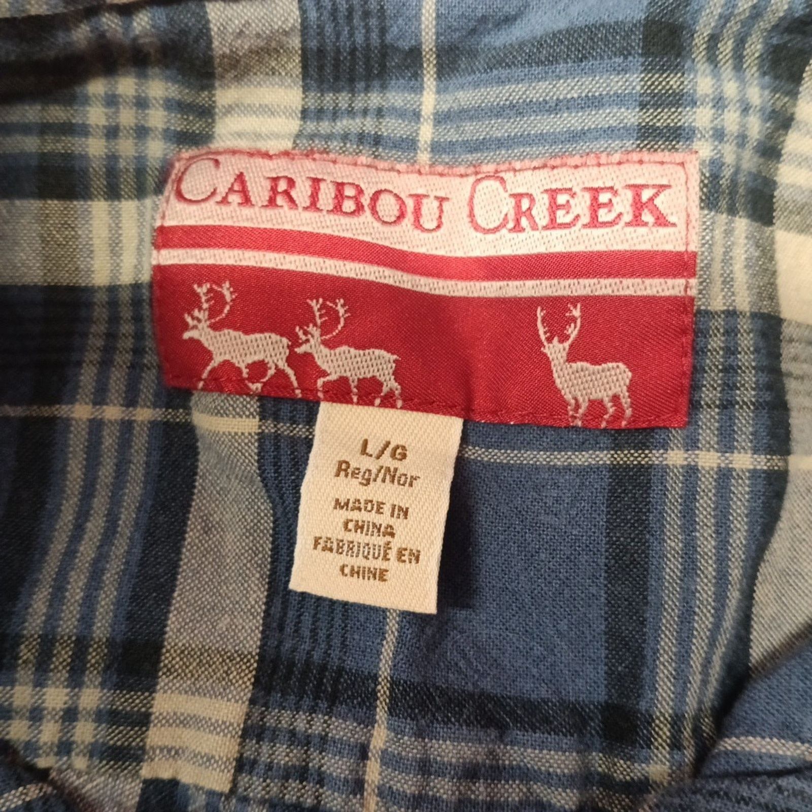 Other Caribou Creek Shirt Men's Size L Blue Beige Plaid Cotton Size US L / EU 52-54 / 3 - 4 Thumbnail