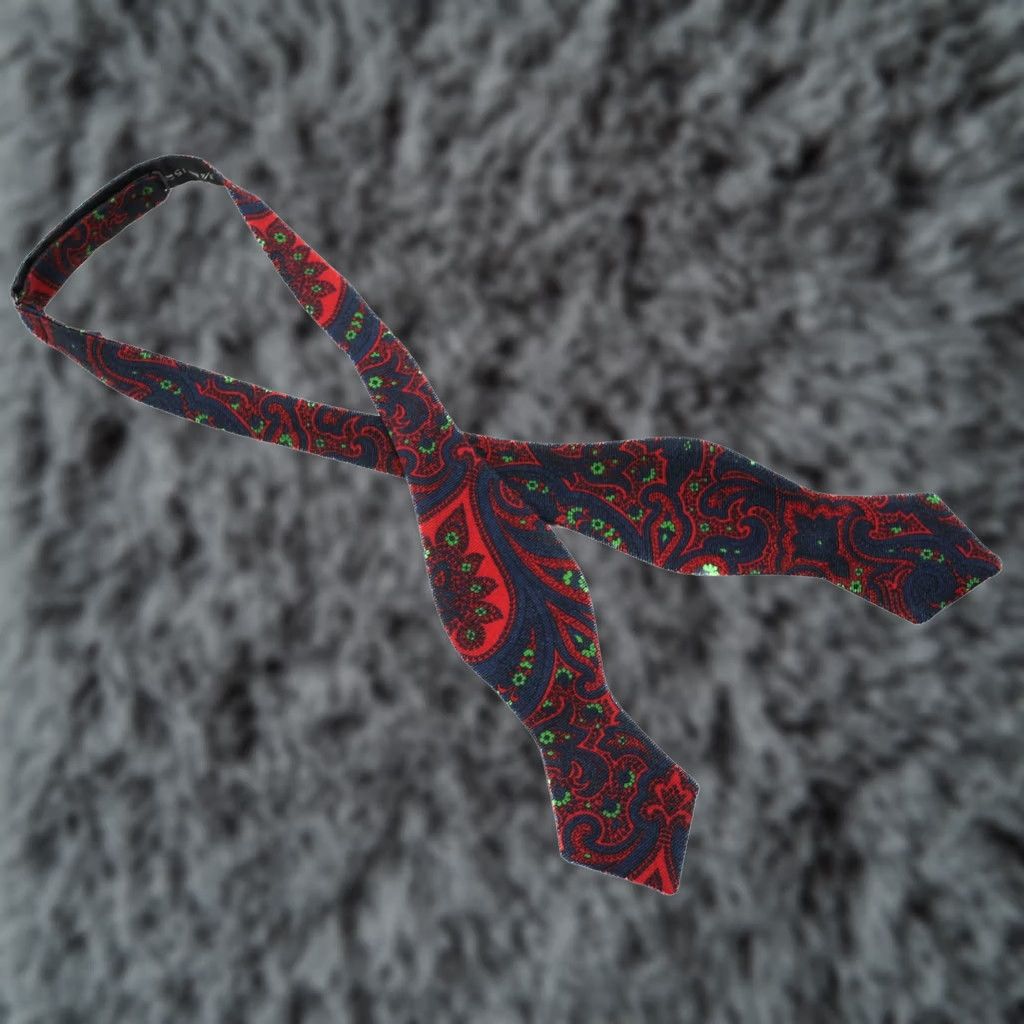 Suitsupply Suitsupply Bow Tie Men’s ONE SIZE Wool Adjustable Tied Classic Paisley Pattern Size ONE SIZE - 1 Thumbnail