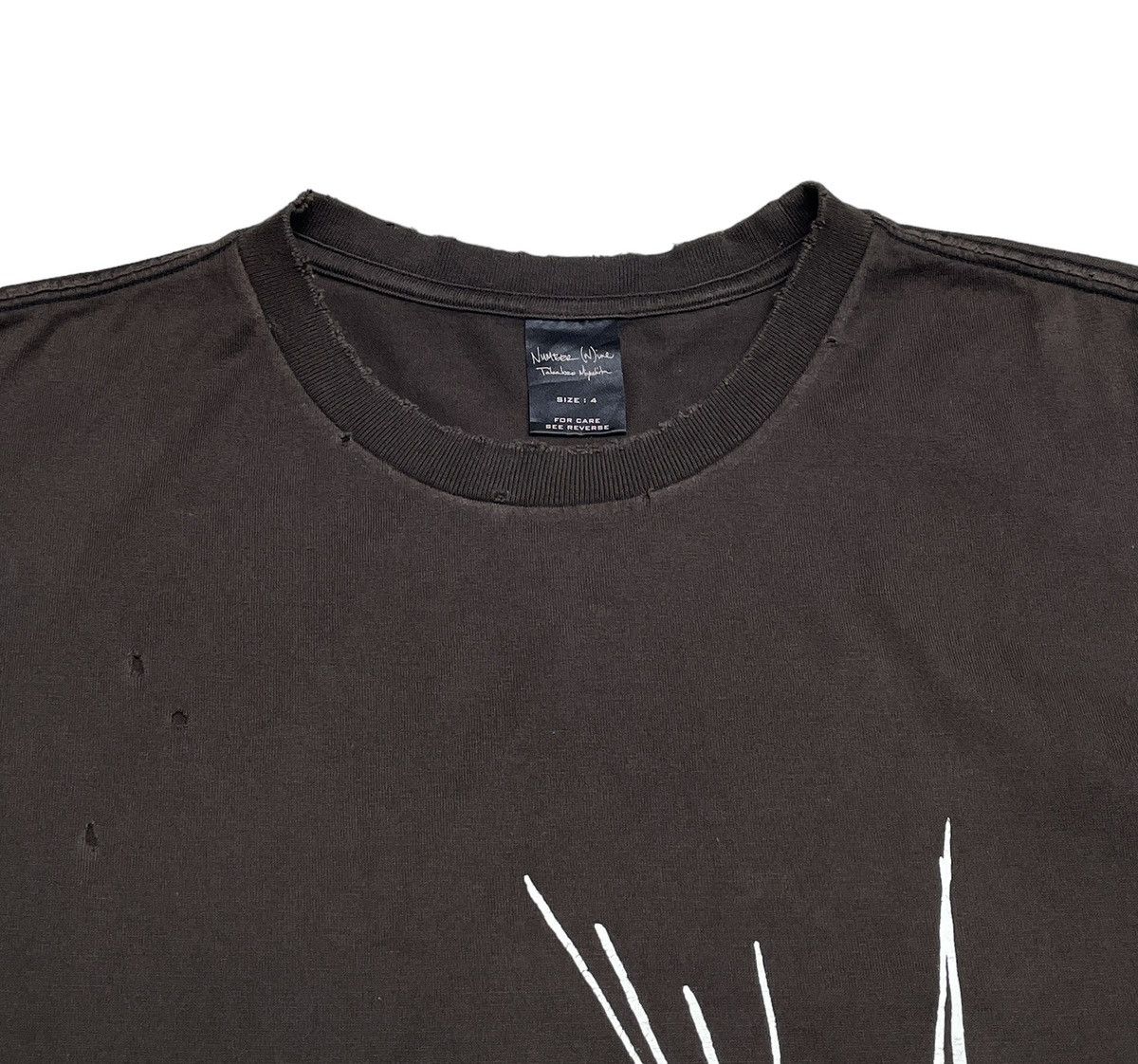 Number (N)ine Rare Design Vintage Number Nine Smashed Guitar T-shirt 2000s Size US XL / EU 56 / 4 - 3 Thumbnail