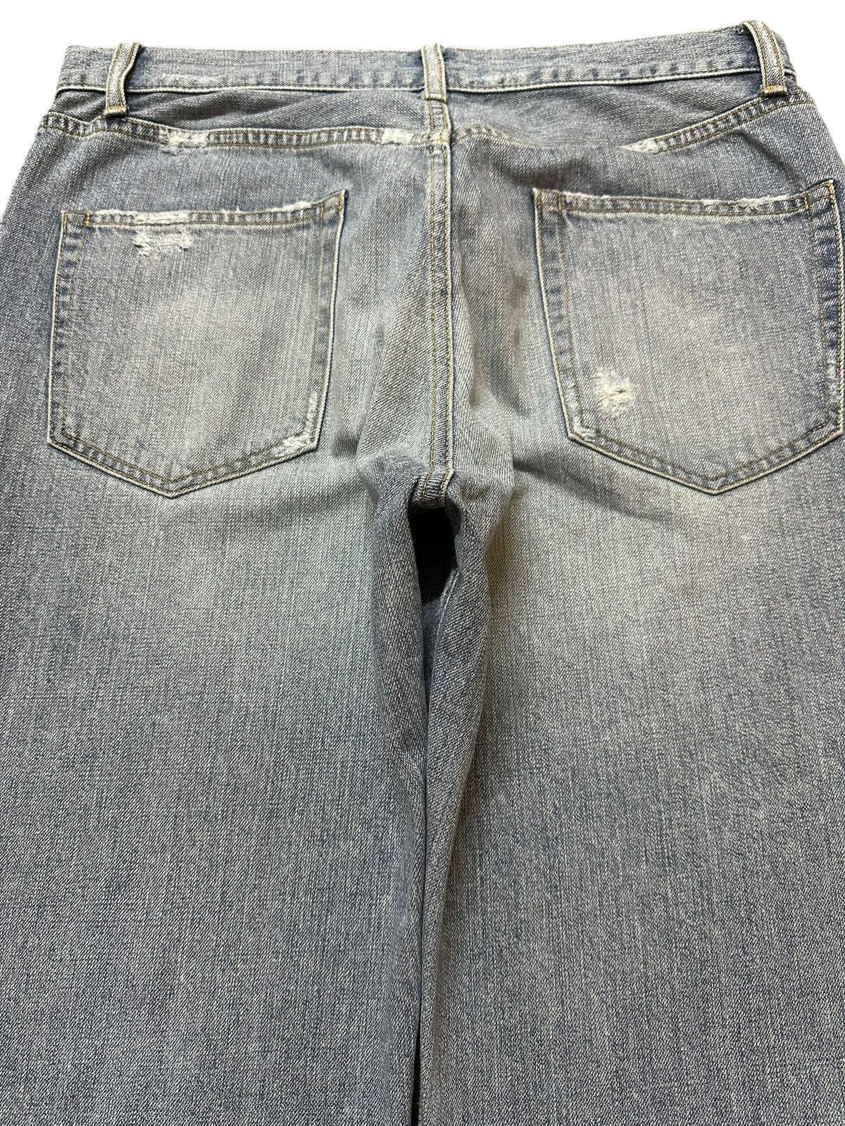 Junya Watanabe Vintage Japanese Brand Blue Faded Wash Distress Loose Jeans Size US 32 / EU 48 - 5 Thumbnail