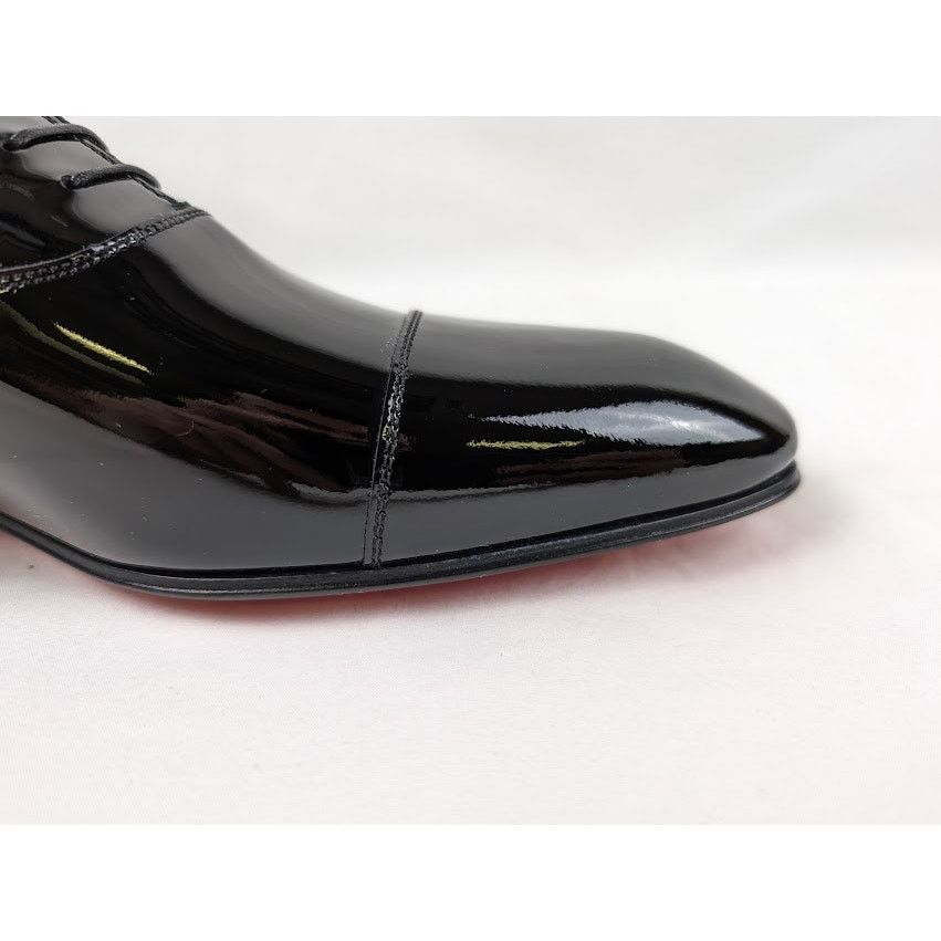 Christian Louboutin o1rshd1 So Greggo Flat Shoes in Black/Gun Metal/Lin Loubi Size US 10 / EU 43 - 3 Thumbnail