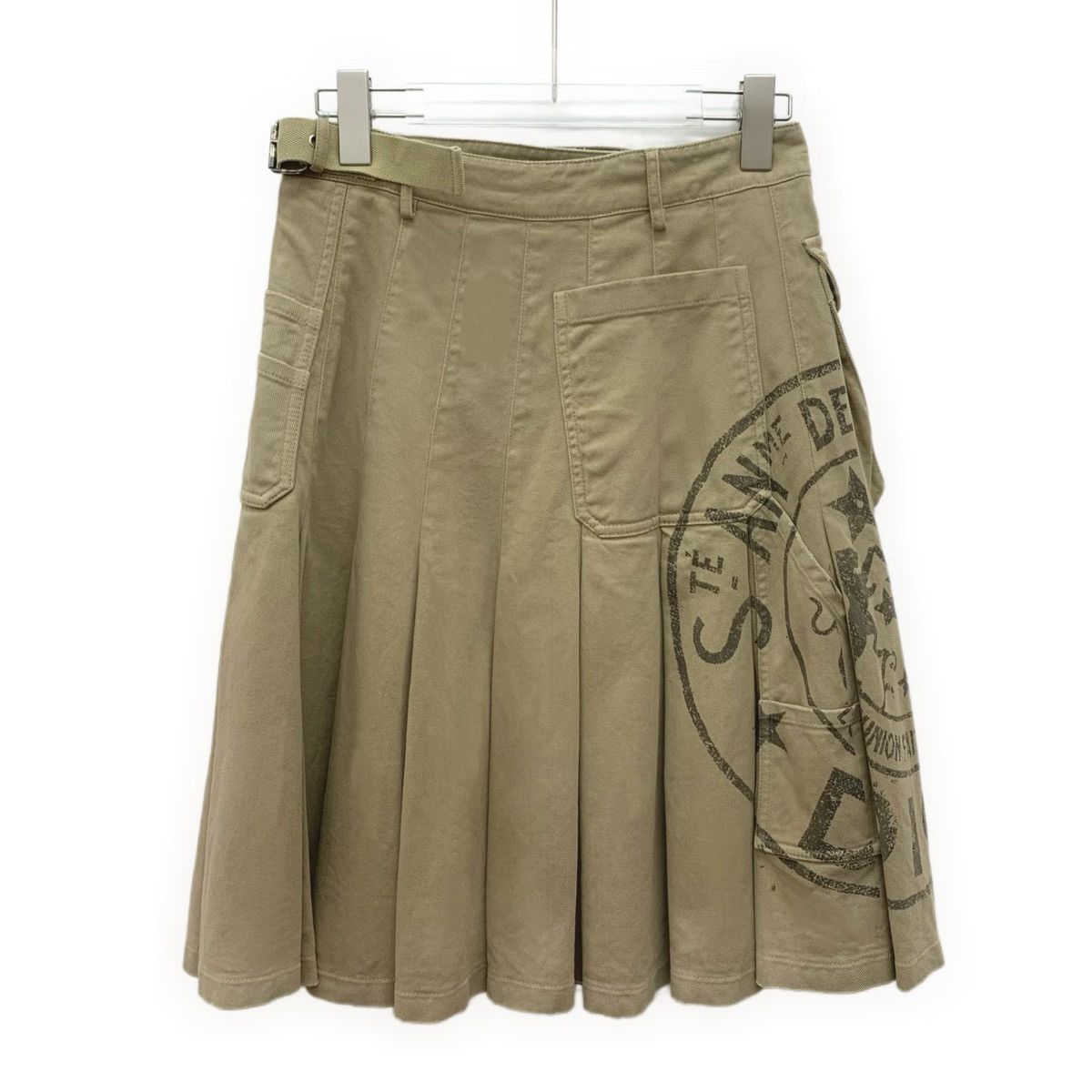 Dior Dior 22FW Brown Logo Printed Casual Pleated Skirt K26WX Size 24" / US 00 / IT 34 - 2 Thumbnail