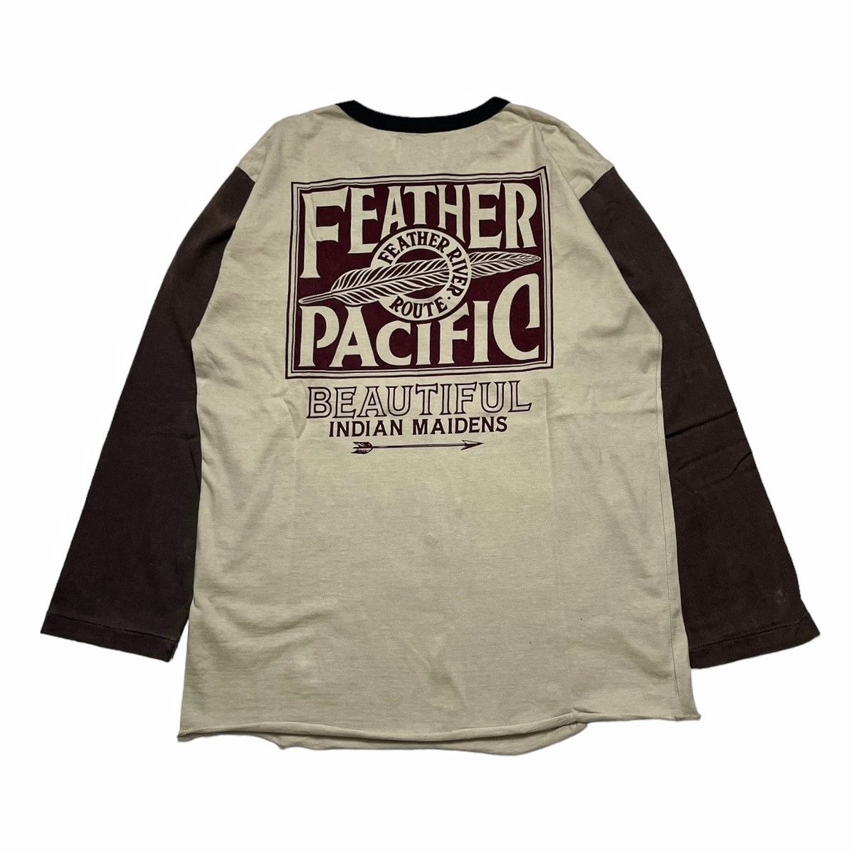 Japanese Brand Rugged Style Raglan Tshirt Indian Head Feather Pacific Size US M / EU 48-50 / 2 - 3 Thumbnail
