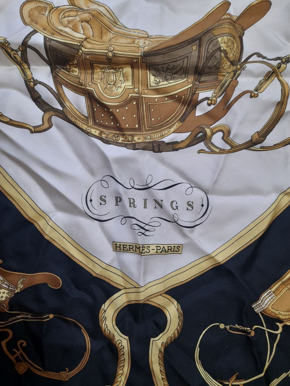 Hermes Hermes Springs by Philippe Ledoux Silk Summer Scarf 1974 Size ONE SIZE - 2 Thumbnail