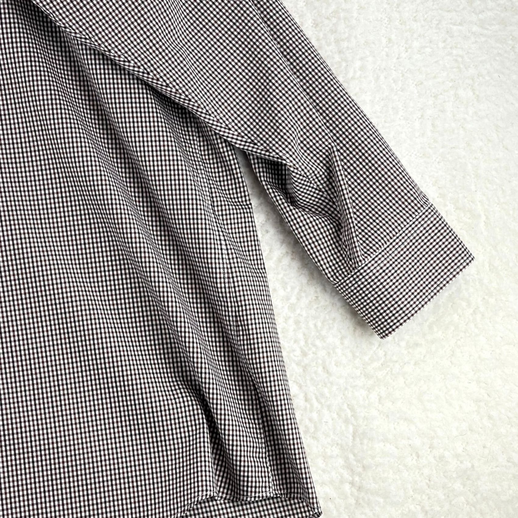 Vintage Buttoned Down Brown Plaid Tailored Button-Down Dress Shirt Mens 3XL Size 48R - 5 Thumbnail