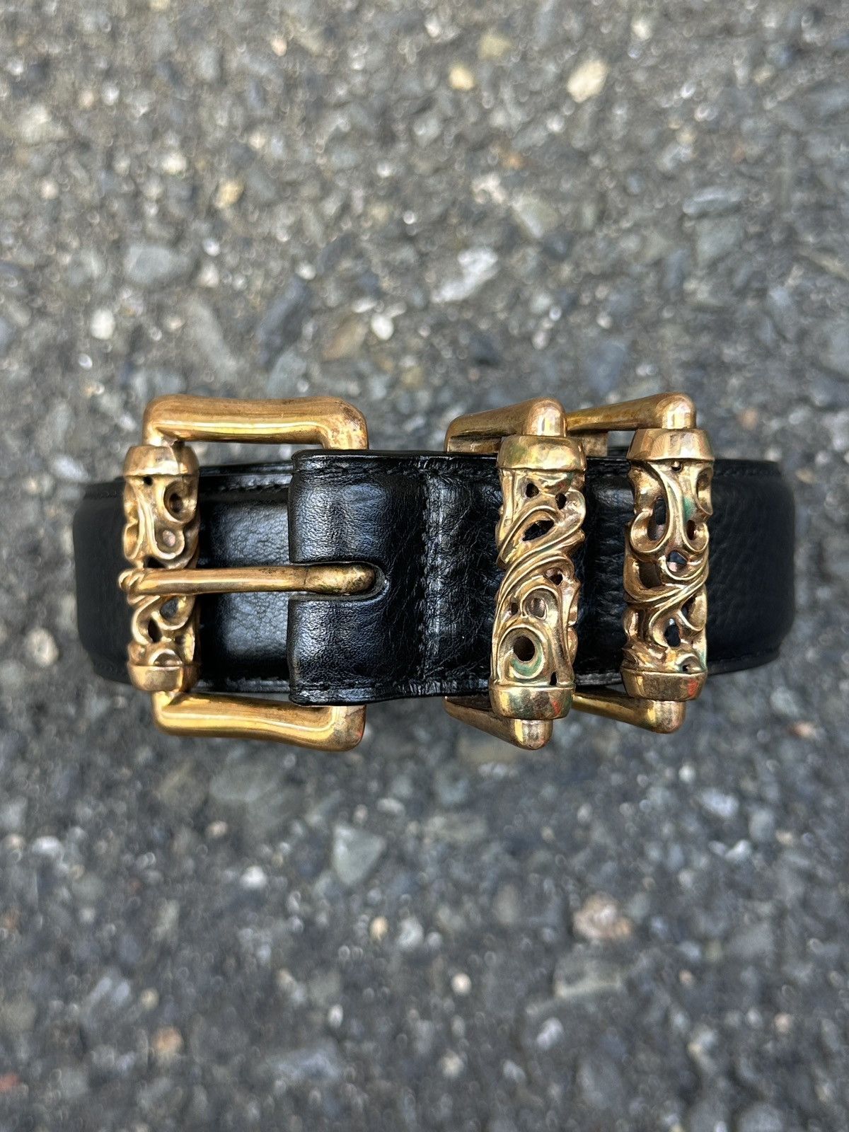 Chrome Hearts Chrome Hearts Bronze Roller Belt Size 32 - 1 Thumbnail